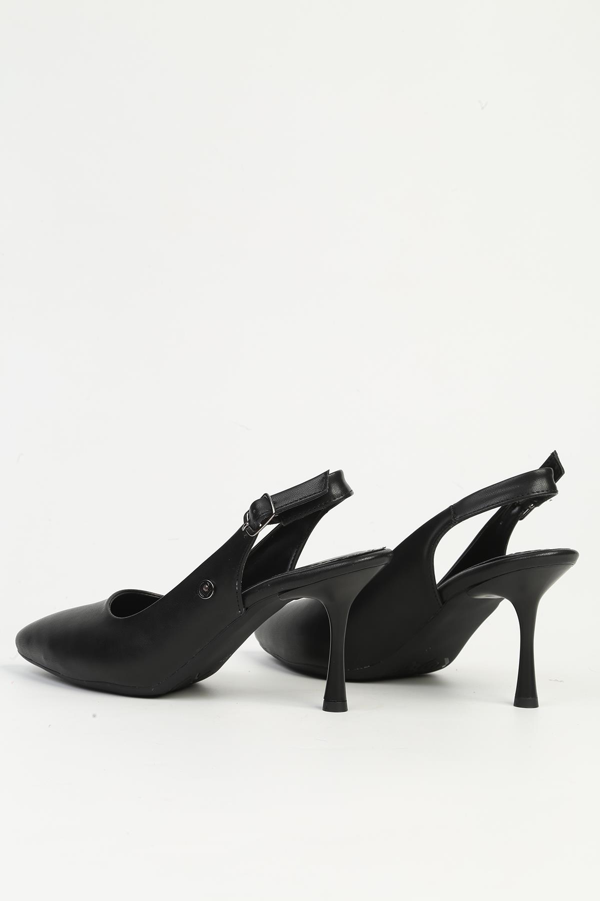 Siyah Kadın Topuklu Ayakkabı PC-54736 - Görsel 4