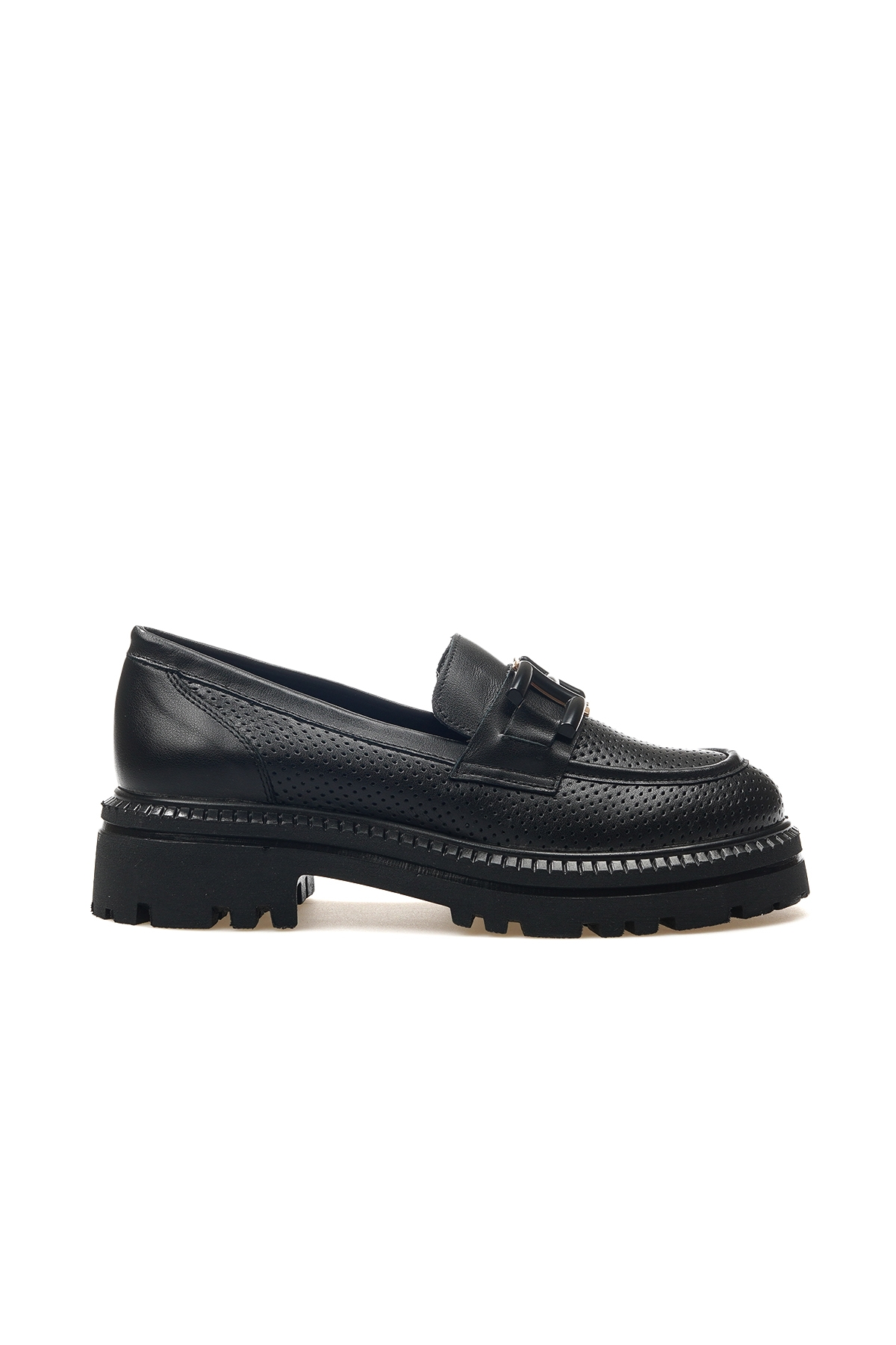 Kadın Hakiki Deri Toka Detaylı Casual Ayakkabı 25y 2411530y Z Siyah - Görsel 2