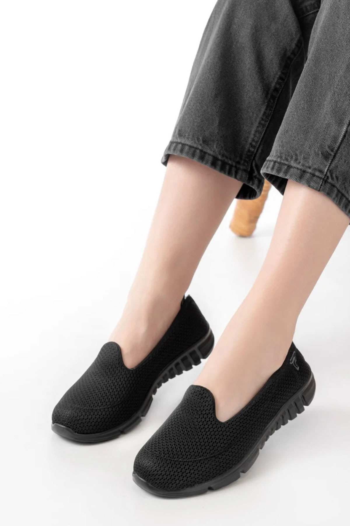 Kadın Günlük Babet Bağcıksız Fileli Anne Ayakkabısı 1021-111-0007 - Görsel 2
