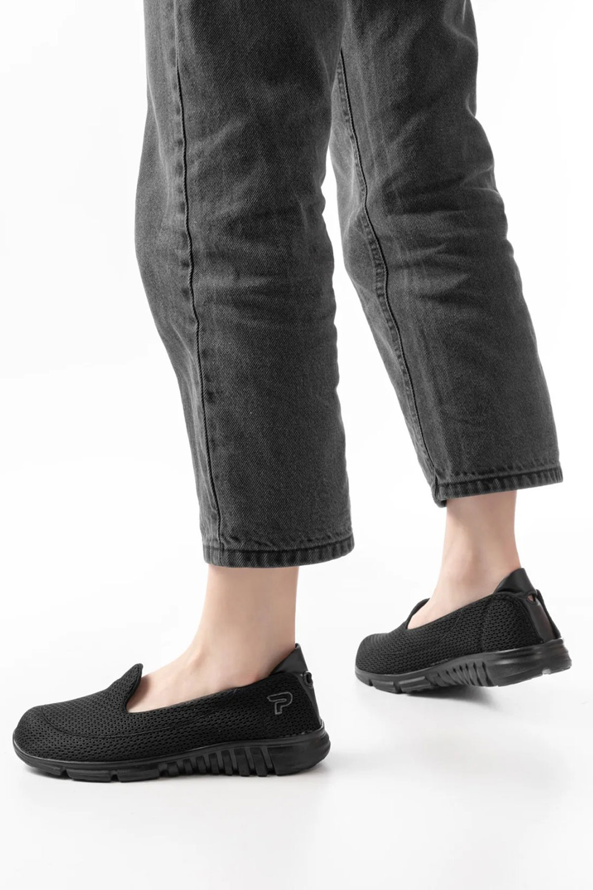 Kadın Günlük Babet Bağcıksız Fileli Anne Ayakkabısı 1021-111-0007 - Görsel 4