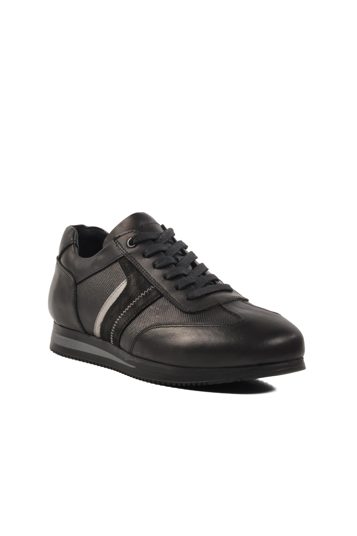 5Y0693-7811 M Siyah Hakiki Deri Erkek Günlük Ayakkabı - Görsel 2