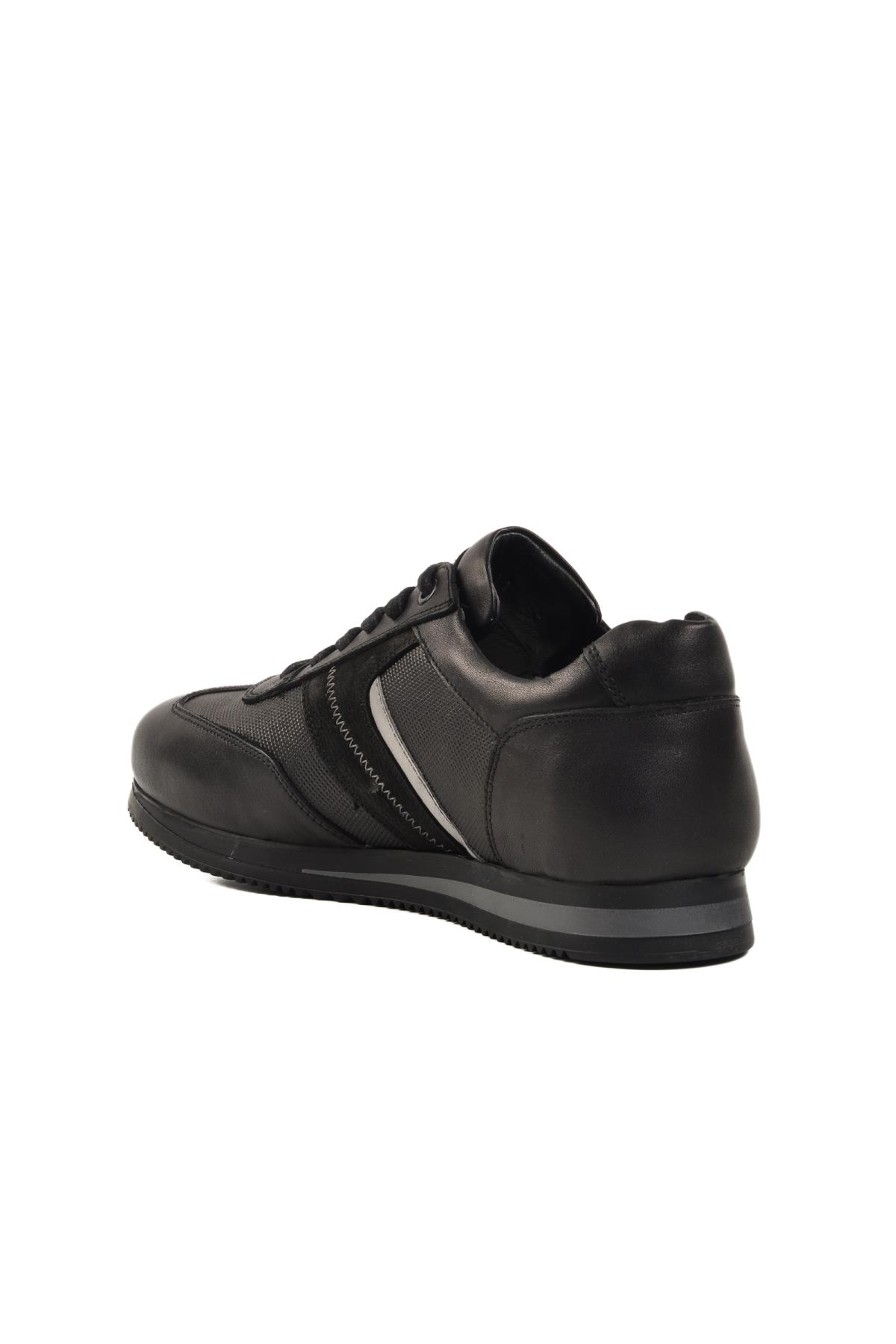 5Y0693-7811 M Siyah Hakiki Deri Erkek Günlük Ayakkabı - Görsel 5