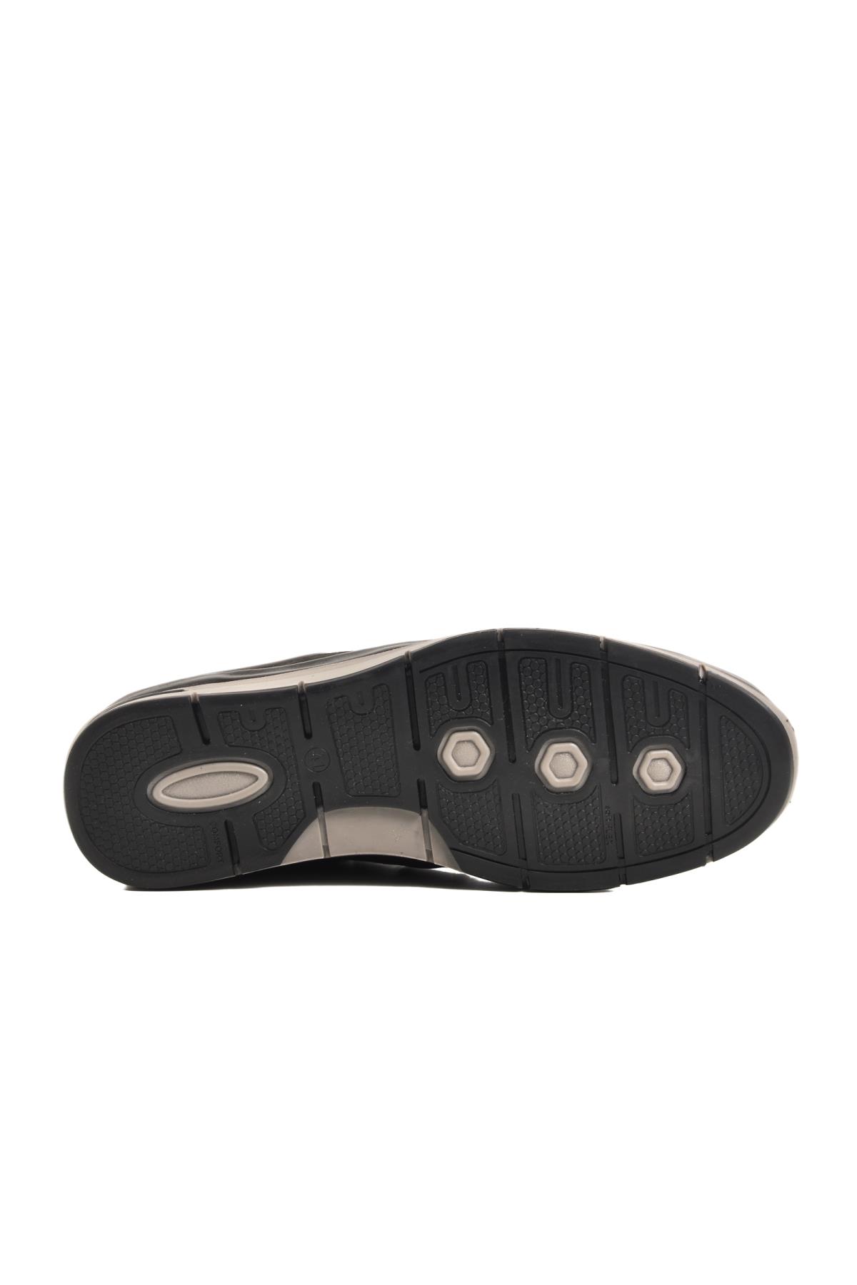 5Y2153-C02 M Siyah Hakiki Deri Erkek Günlük Ayakkabı - Görsel 6