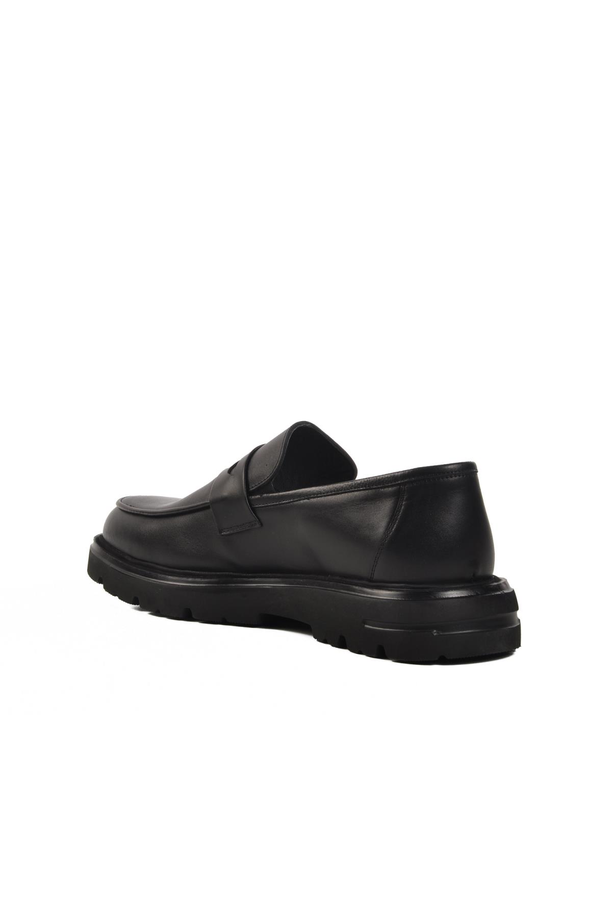 020 M Siyah Hakiki Deri Erkek Günlük Ayakkabı - Görsel 5
