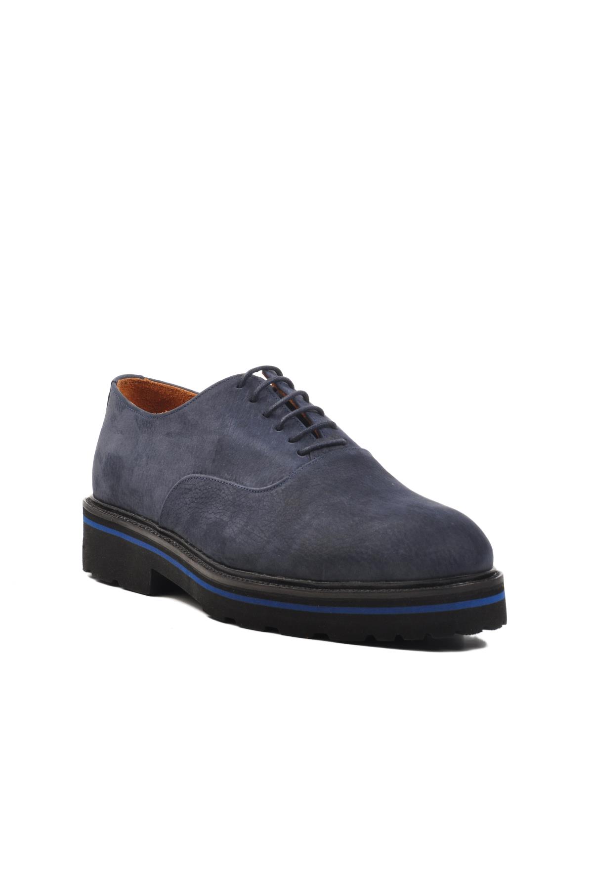 Premium 2875 M Lacivert Nubuk Hakiki Deri Erkek Günlük Ayakkabı - Görsel 2