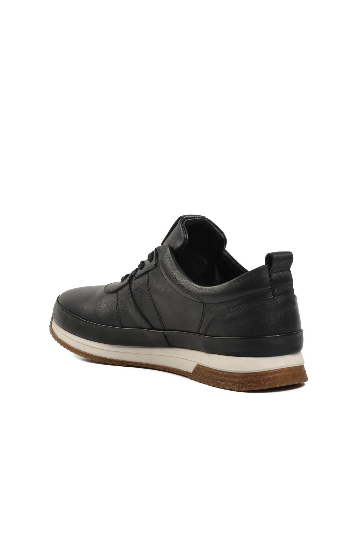 5Y2119-2304 M Siyah Hakiki Deri Erkek Günlük Ayakkabı - Görsel 5