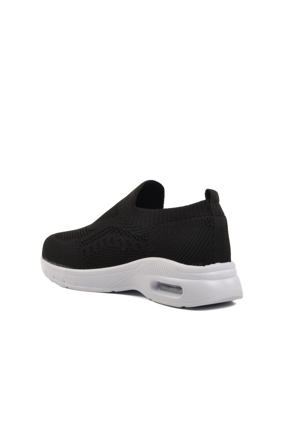 2416 Z Siyah Beyaz Triko Kadın Günlük Ayakkabı - Görsel 5