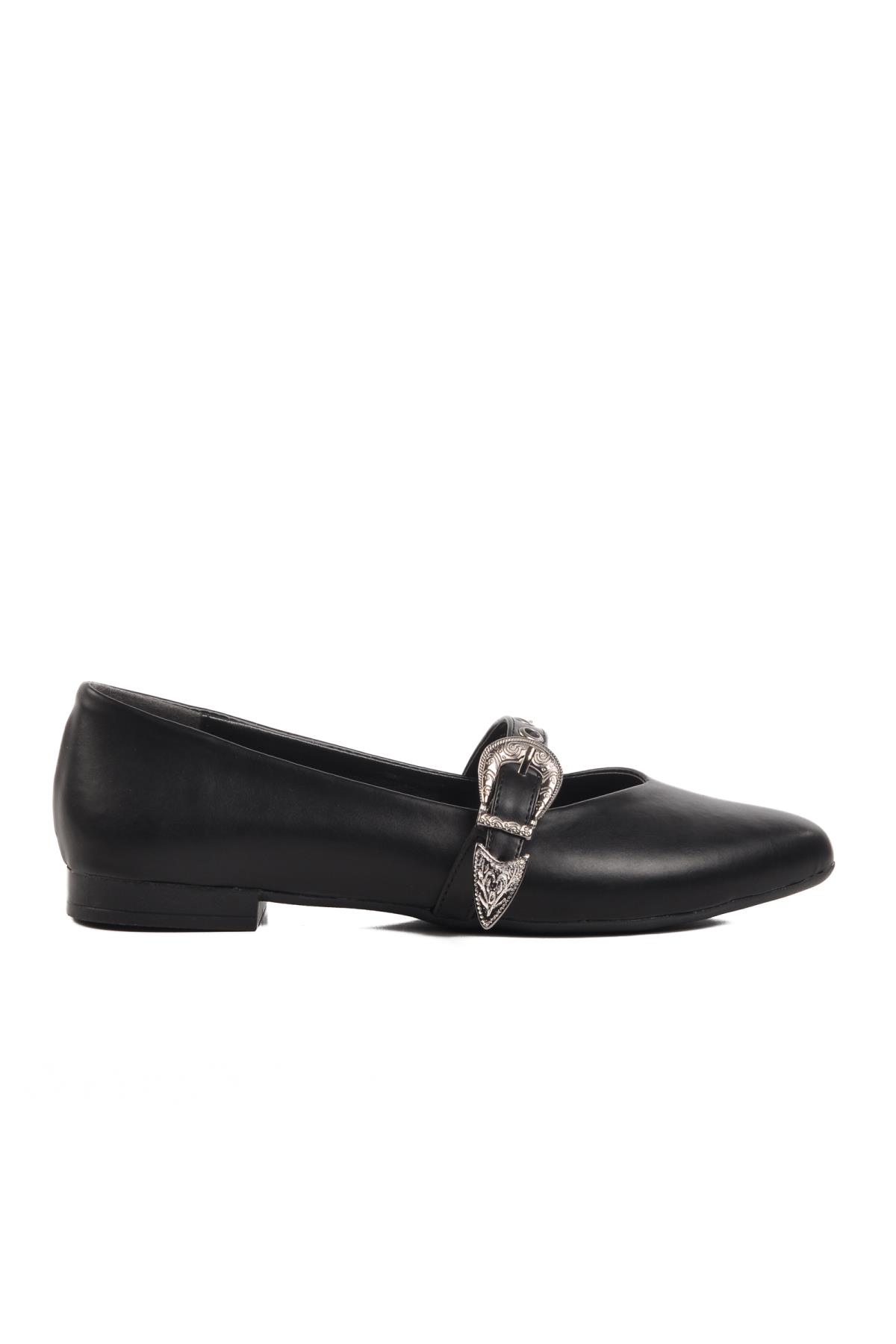 354155 Z Siyah Kadın Western Babet - Görsel 4