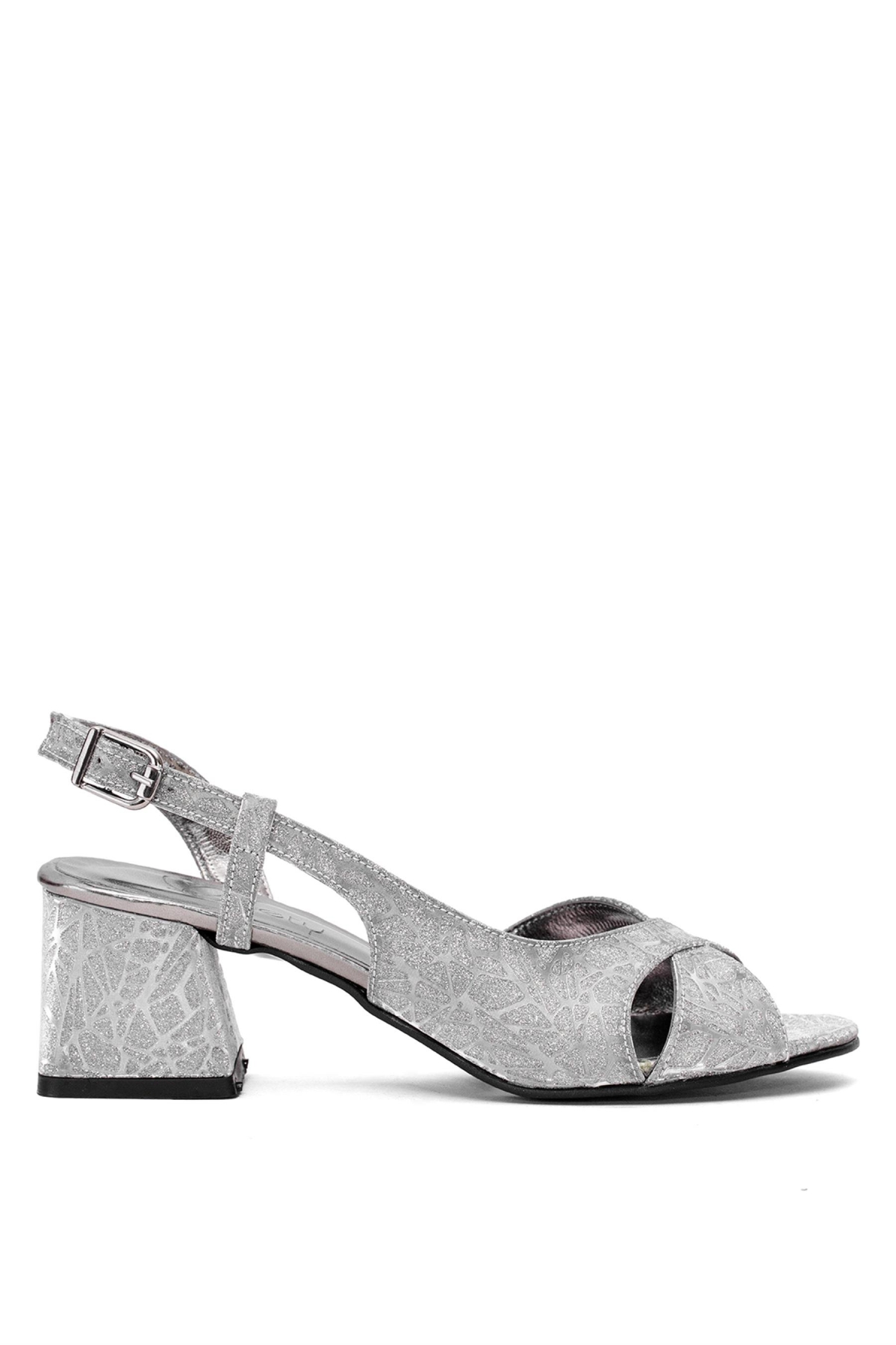 25BY25.958T Kadın Klasik Topuklu Ayakkabı Platin - Görsel 2