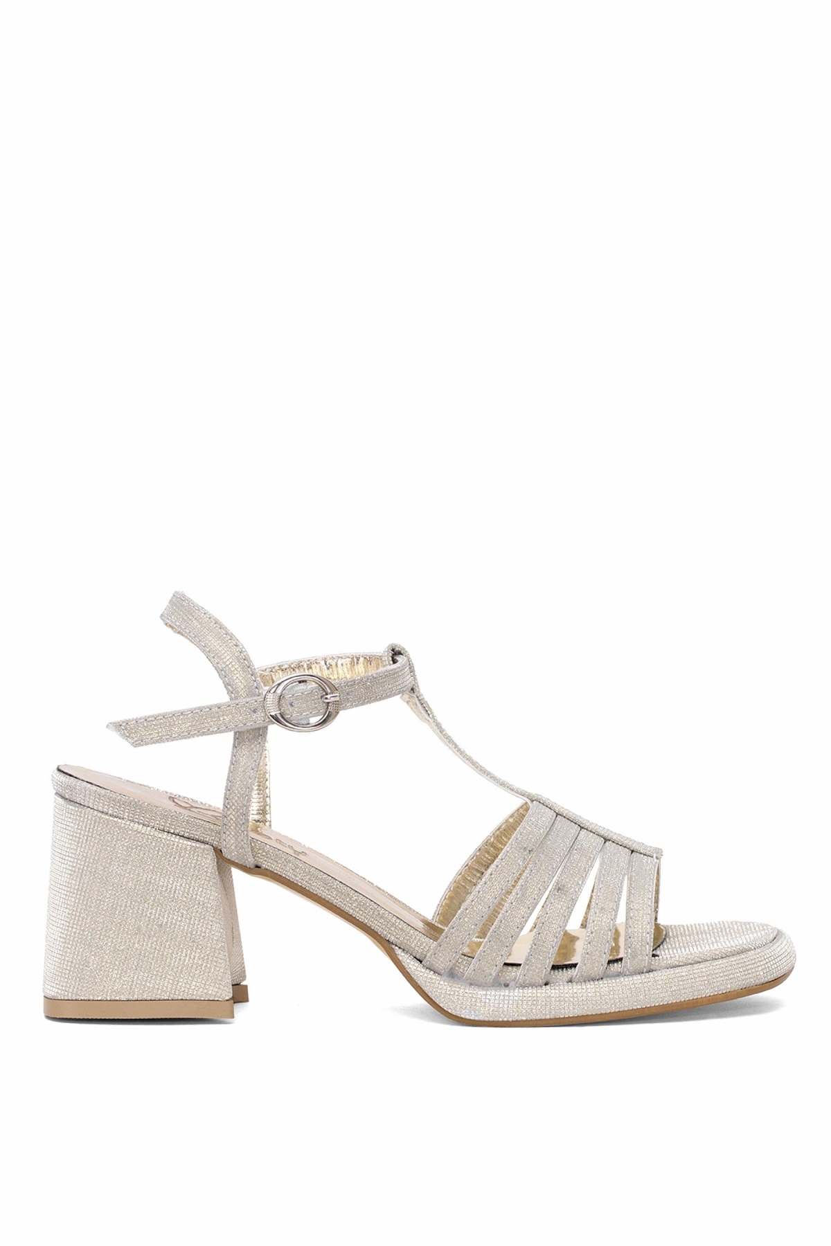 25BY222.406T Kadın Klasik Topuklu Ayakkabı Altın - Görsel 2