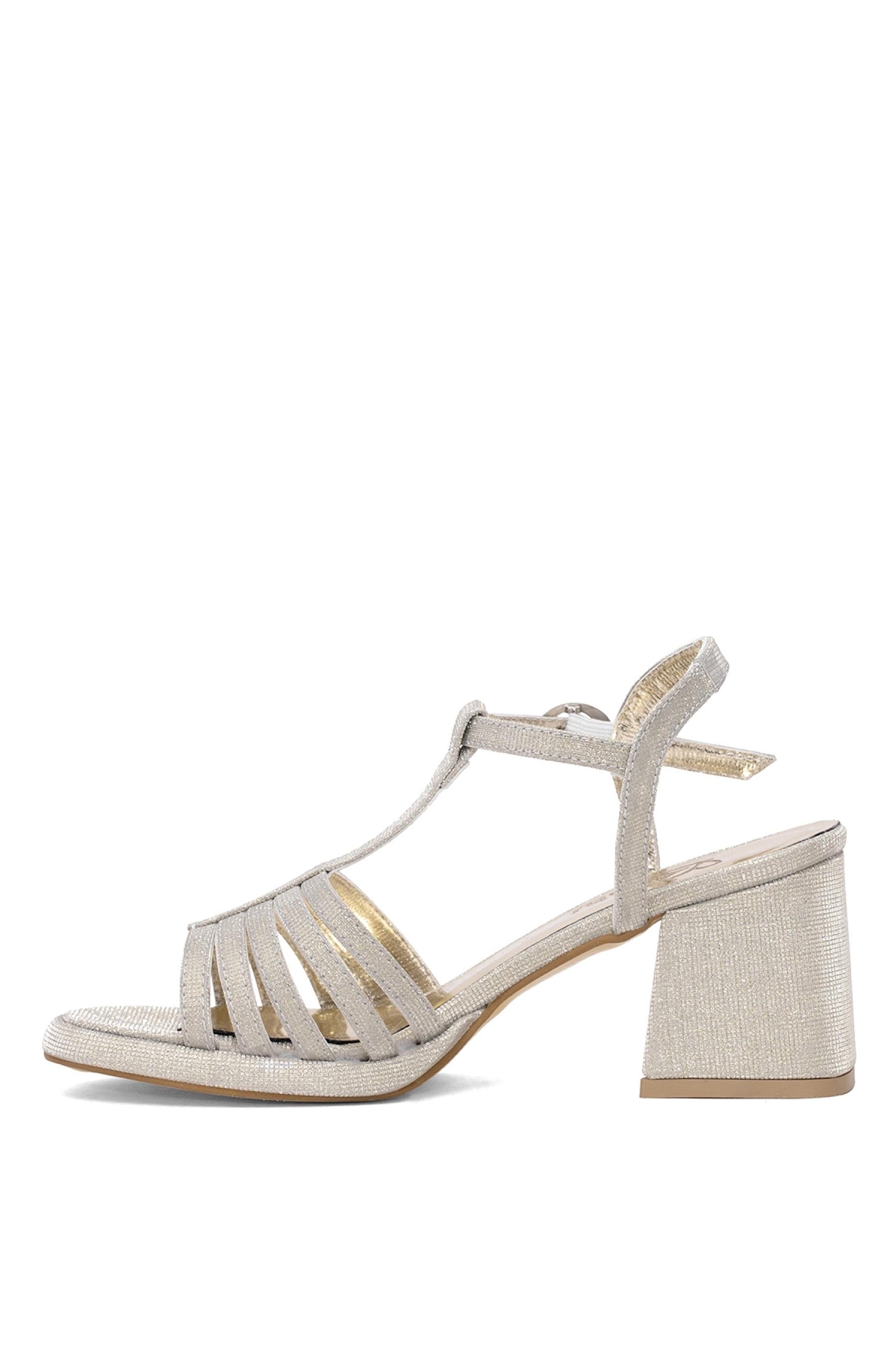 25BY222.406T Kadın Klasik Topuklu Ayakkabı Altın - Görsel 4