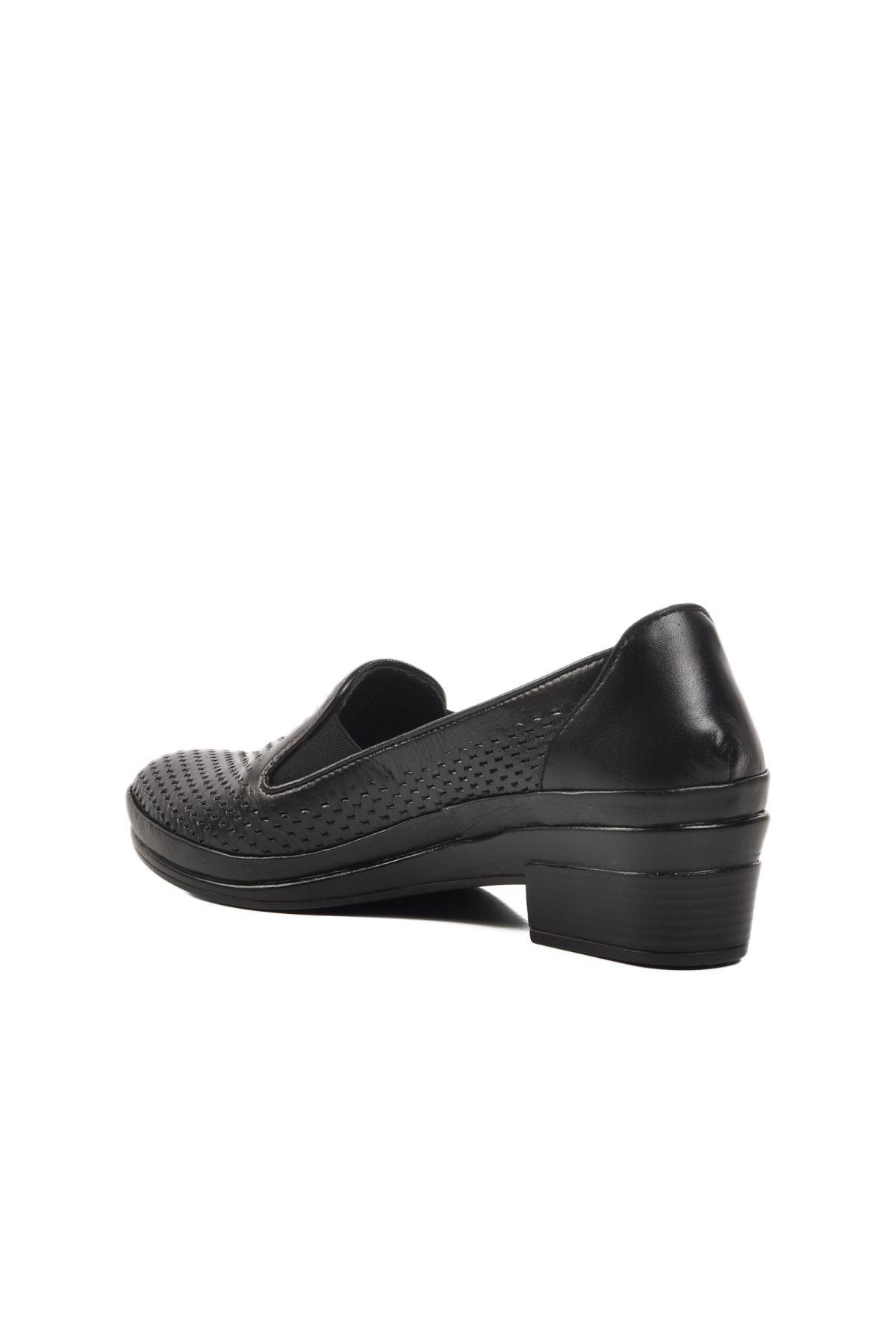 Z230 Z Siyah Hakiki Deri Kadın Günlük Ayakkabı - Görsel 5