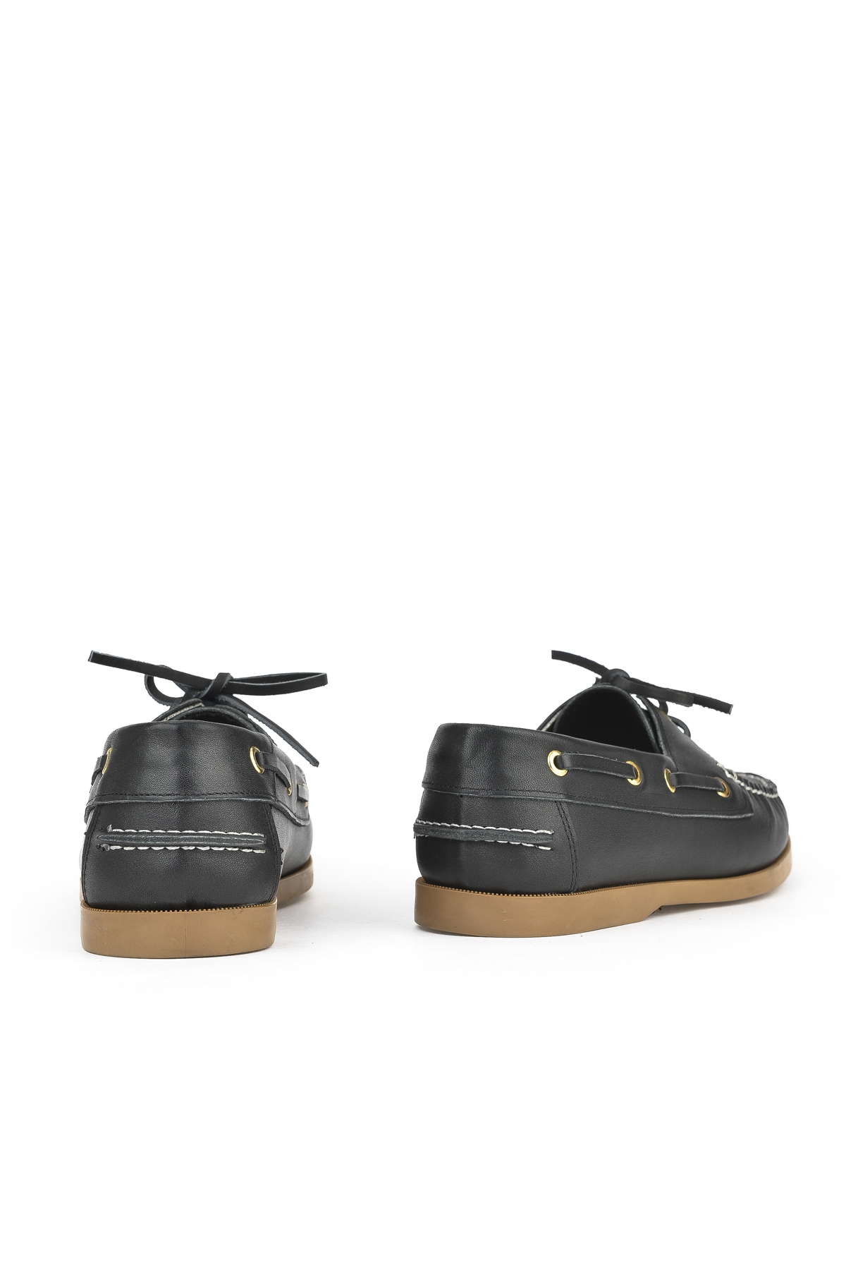 Erkek Hakiki Deri Günlük Ayakkabı 151423Z33 Siyah - Görsel 4