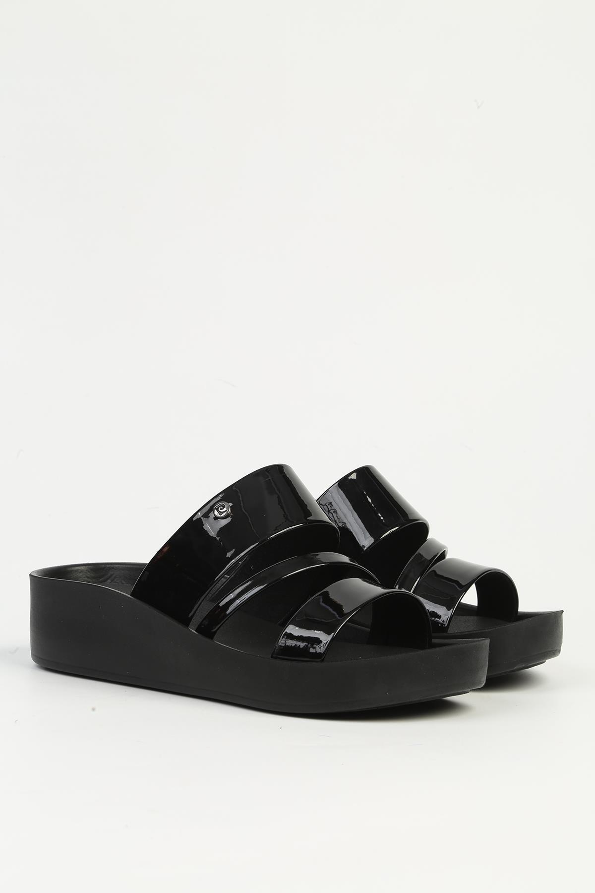 Siyah Rugan Kadın Topuklu Terlik PC-7497 - Görsel 3