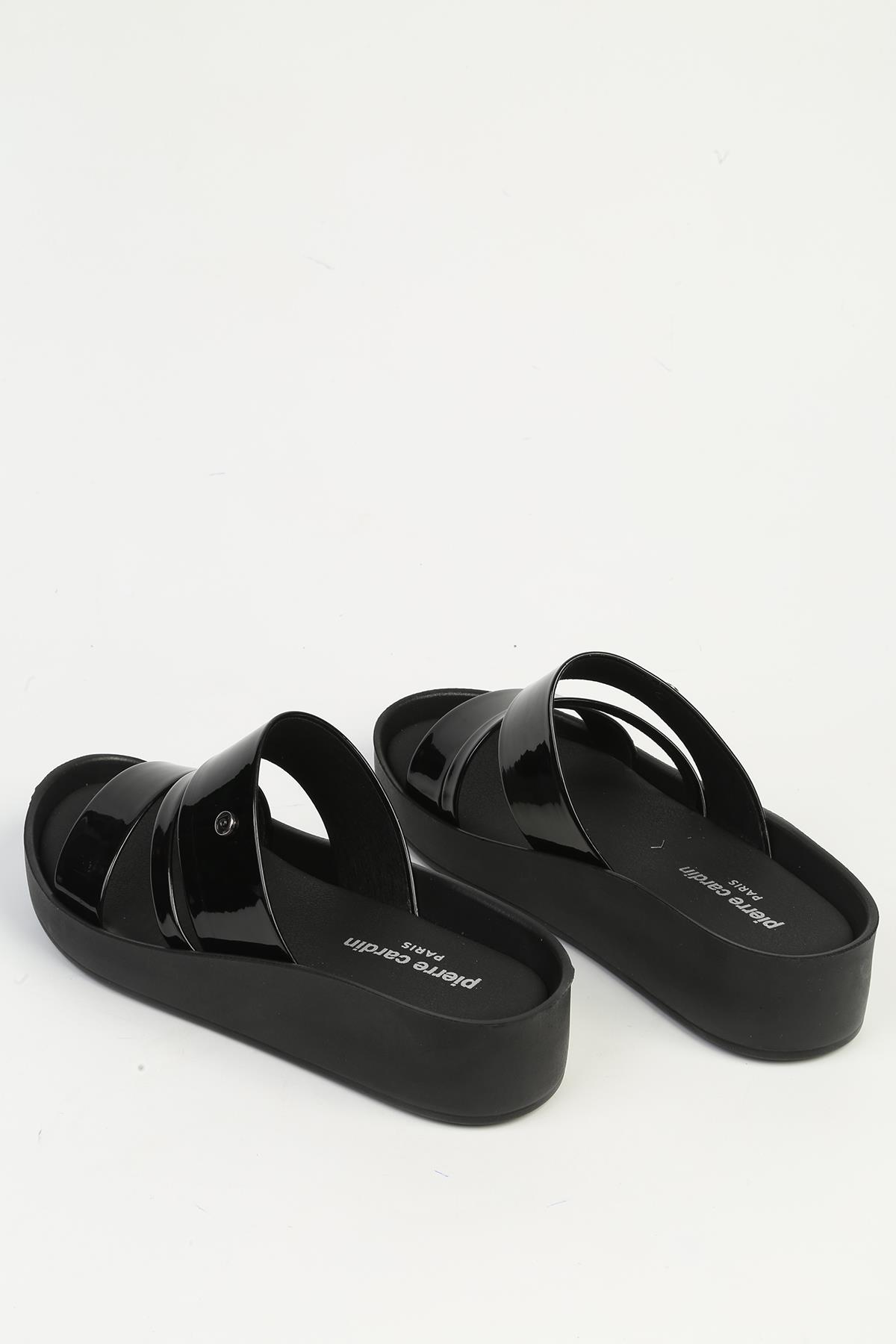 Siyah Rugan Kadın Topuklu Terlik PC-7497 - Görsel 4