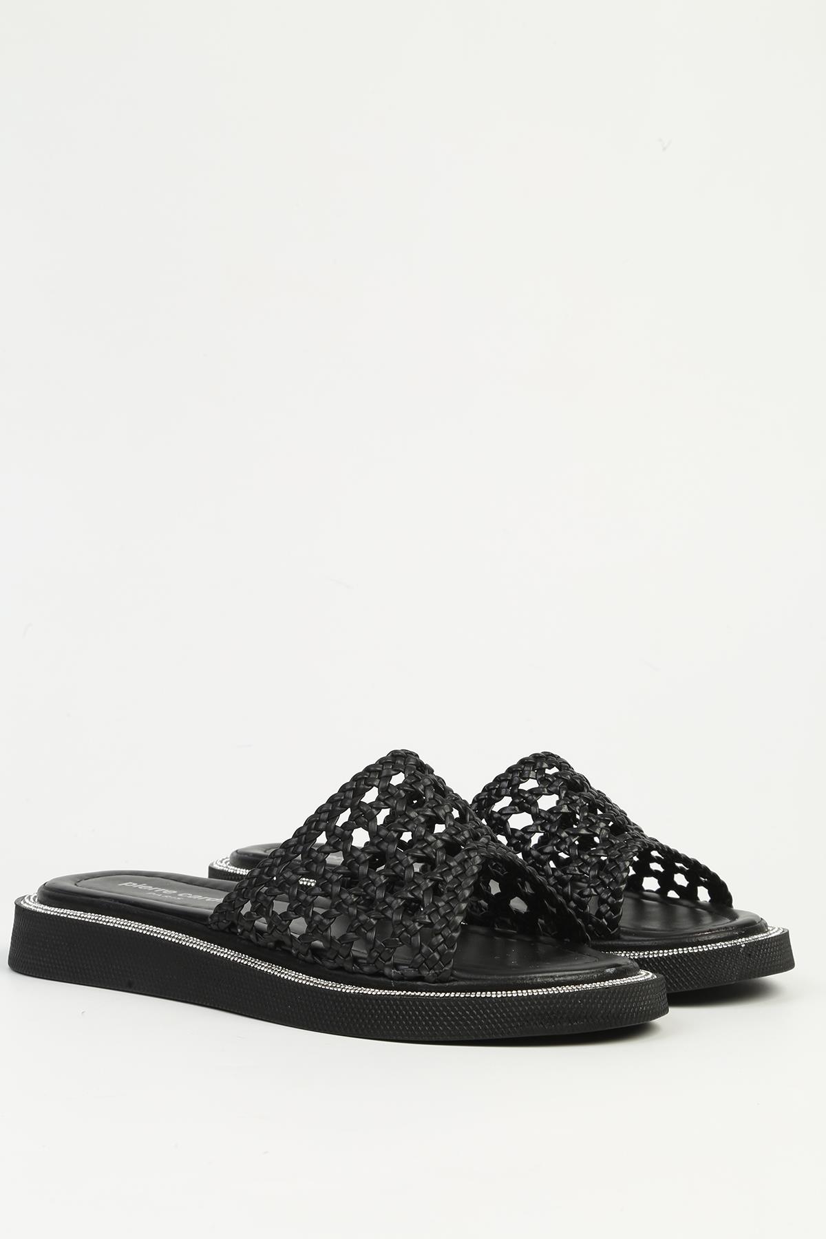 Siyah Örgü Kadın Terlik PC-7507 - Görsel 3