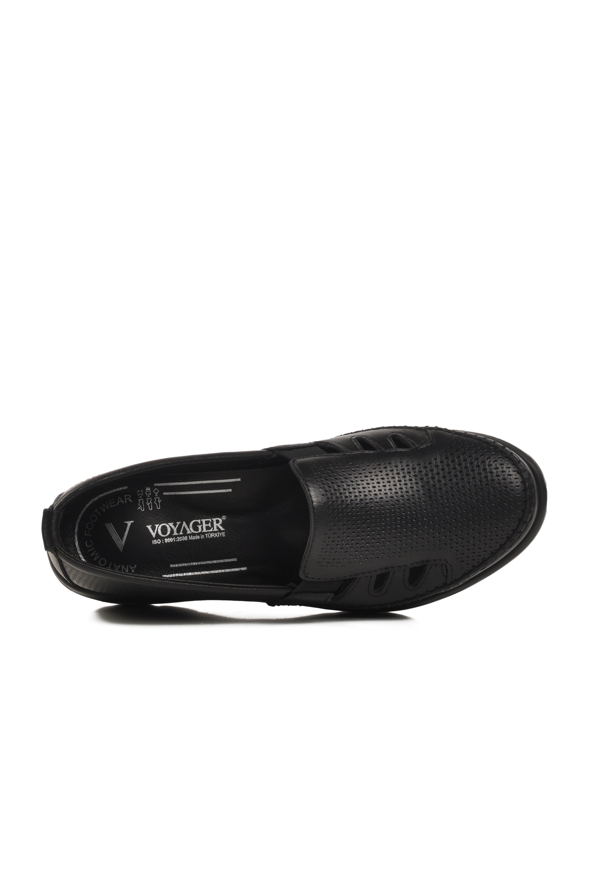 Siyah Hakiki Deri Anatomik Kadın Casual Ayakkabı Z110 Z - Görsel 5