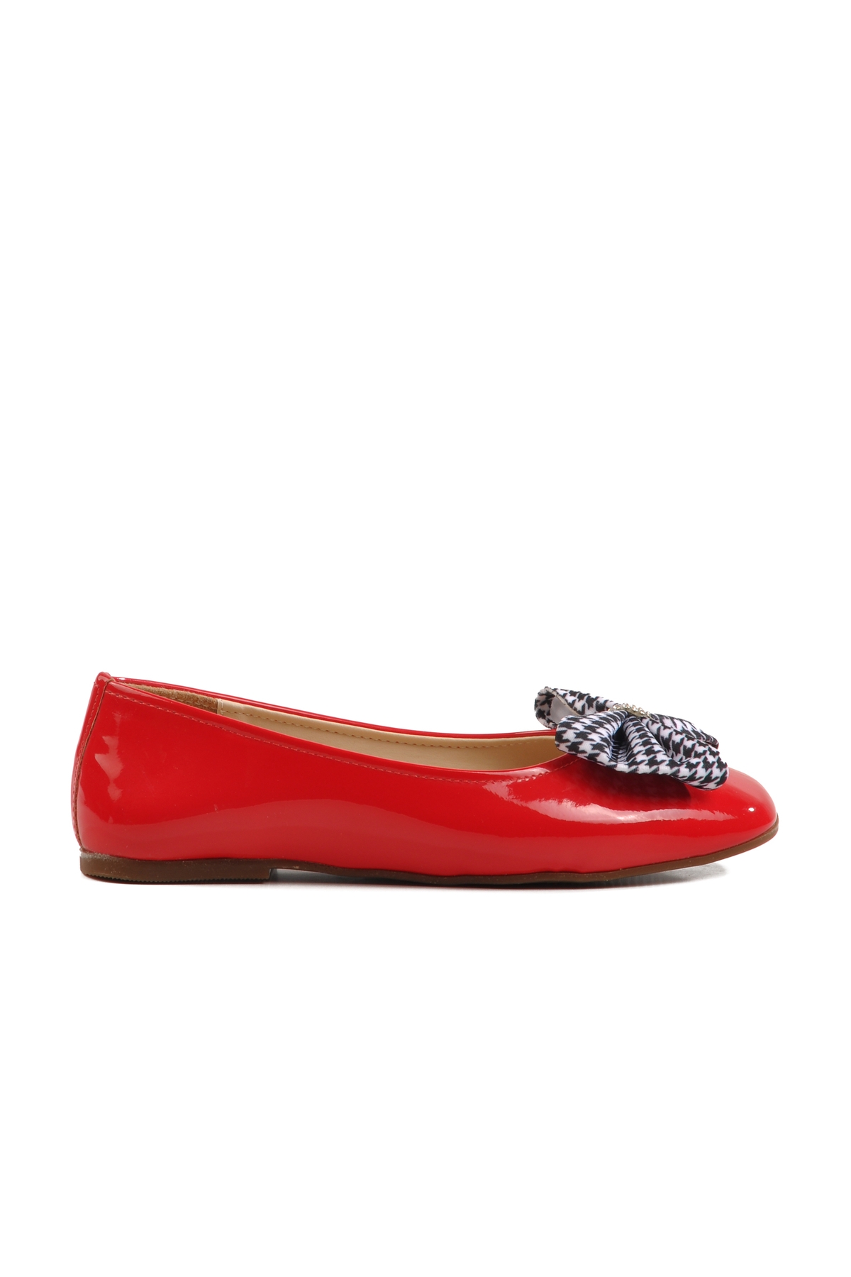 Kırmızı Rugan Fiyonk Kurdeleli Kız Çocuk Babet 180 F - Görsel 2