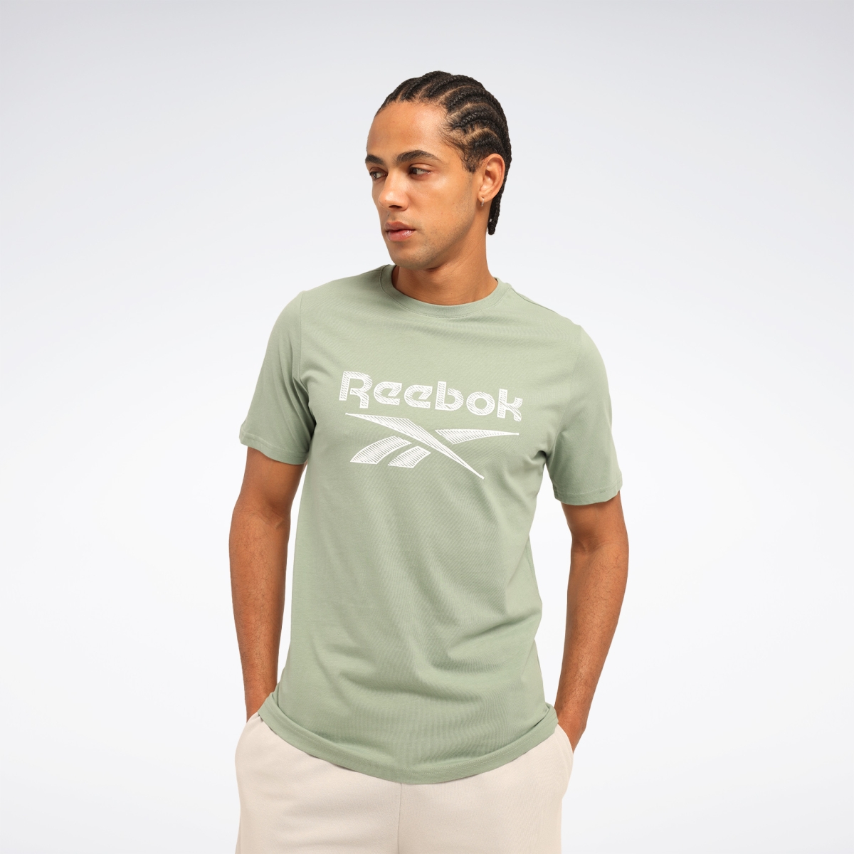 Reebok NEW ID REG TEE Yeşil Erkek Kısa Kol T-Shirt