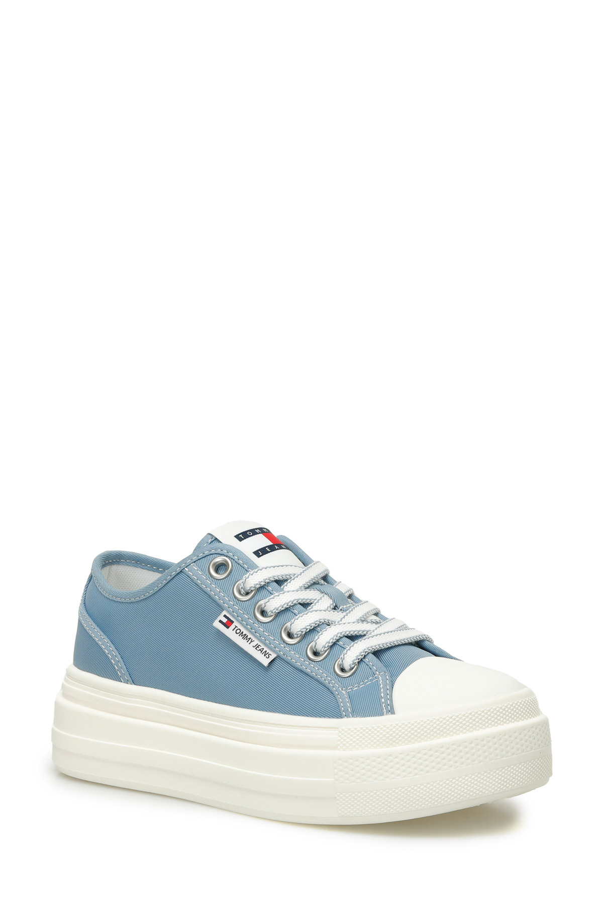 Tommy Hilfiger TJW FOXING FLATFORM SNEAK Mavi Kadın Sneaker - Görsel 3