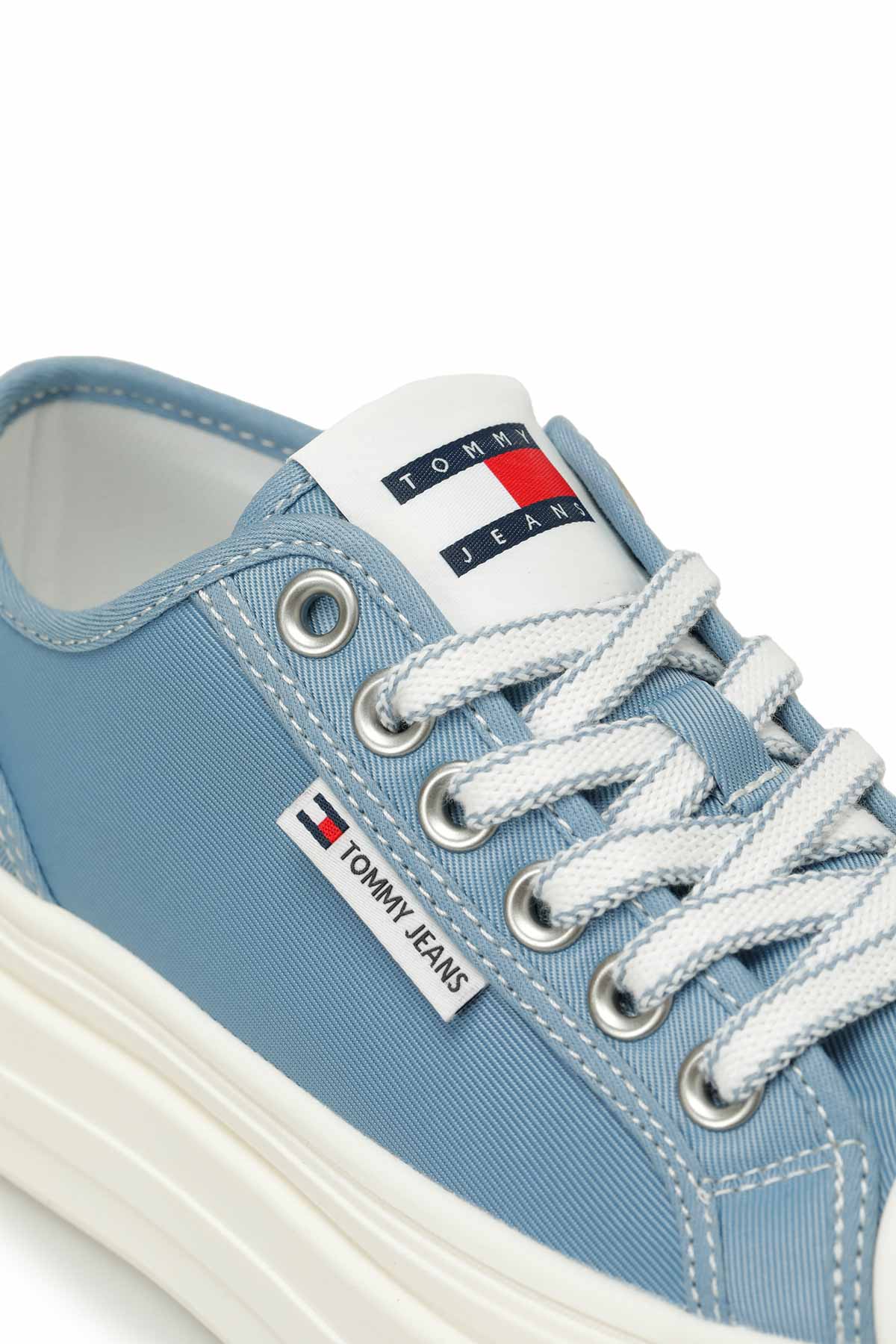 Tommy Hilfiger TJW FOXING FLATFORM SNEAK Mavi Kadın Sneaker - Görsel 8