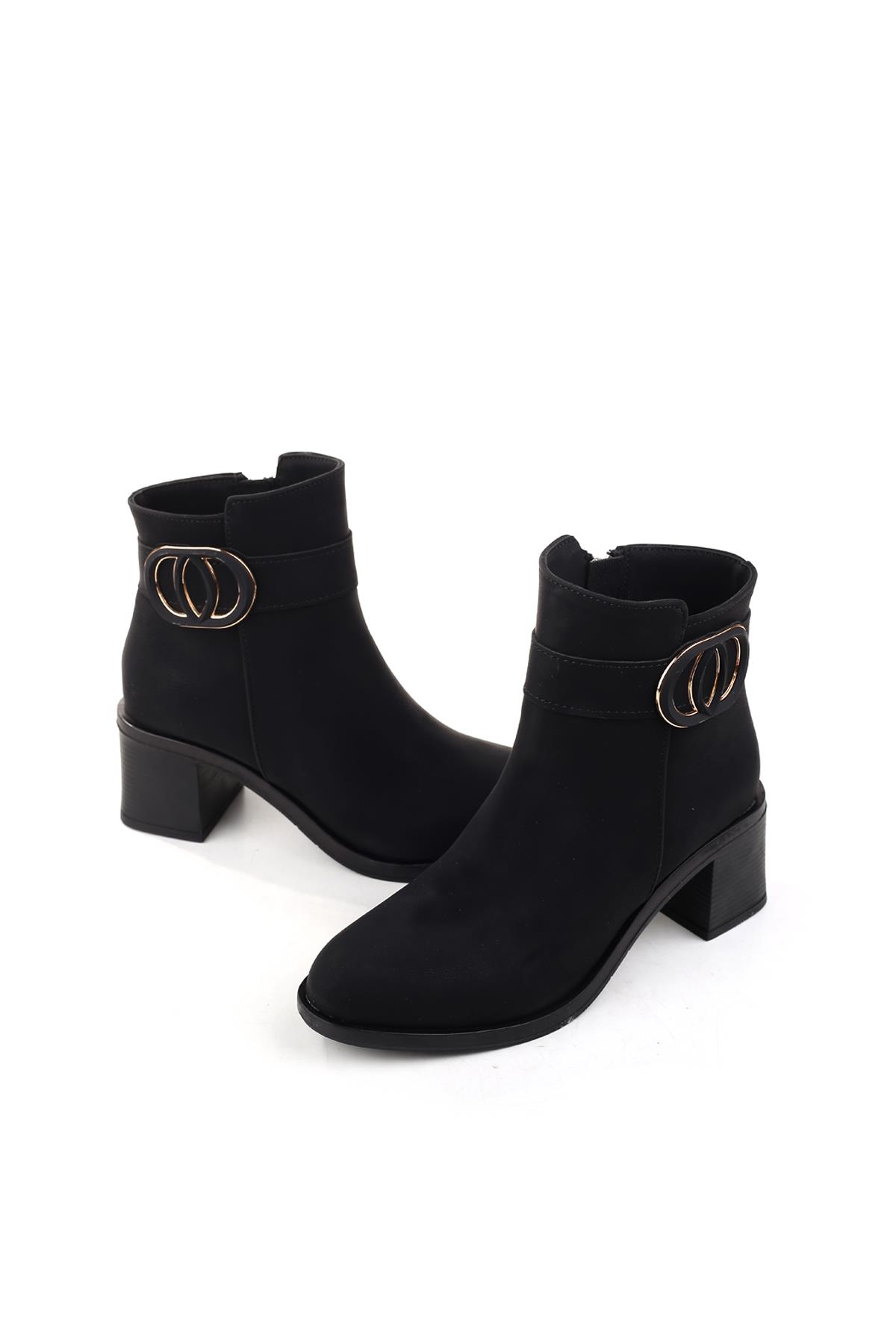 4272 5 Cm Topuklu Kaymaz Taban Günlük Kadın Bot - Görsel 4