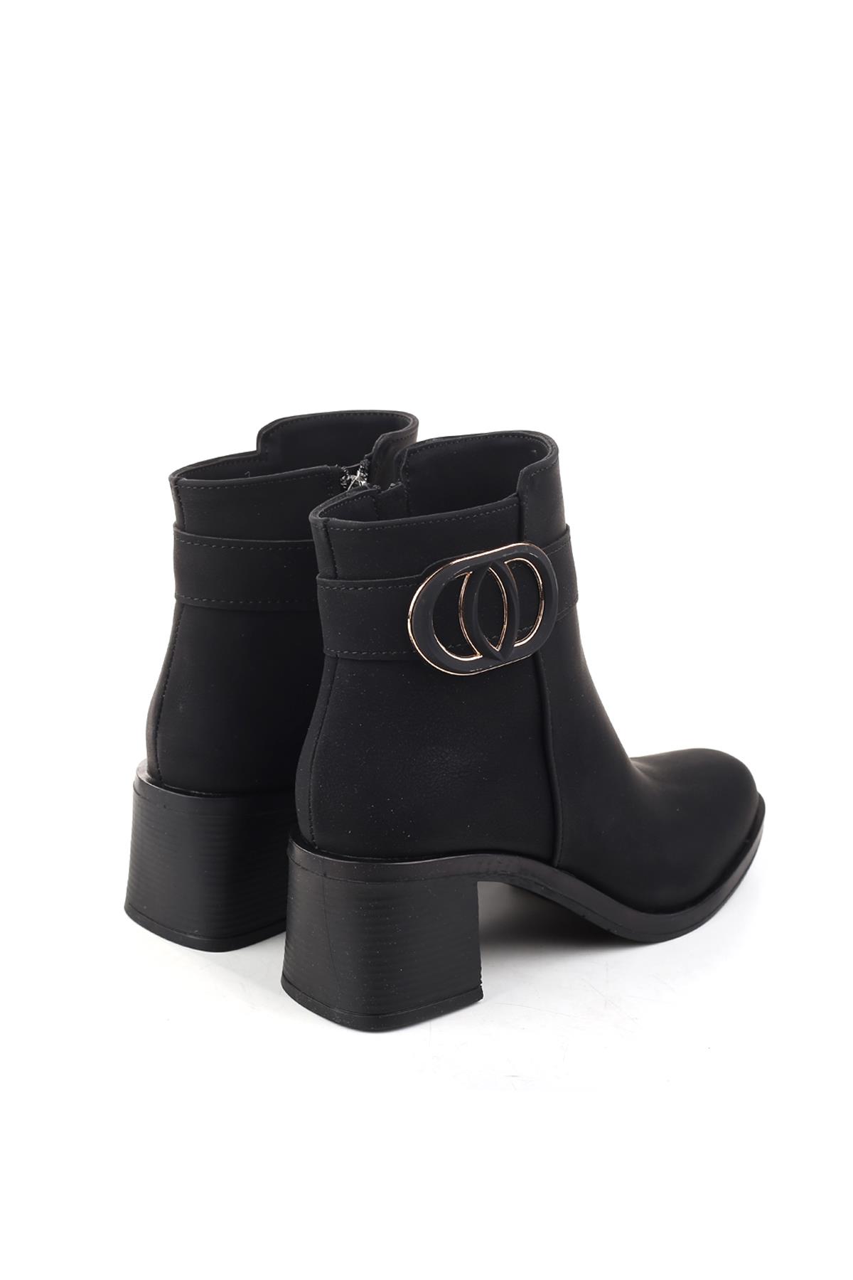 4272 5 Cm Topuklu Kaymaz Taban Günlük Kadın Bot - Görsel 5