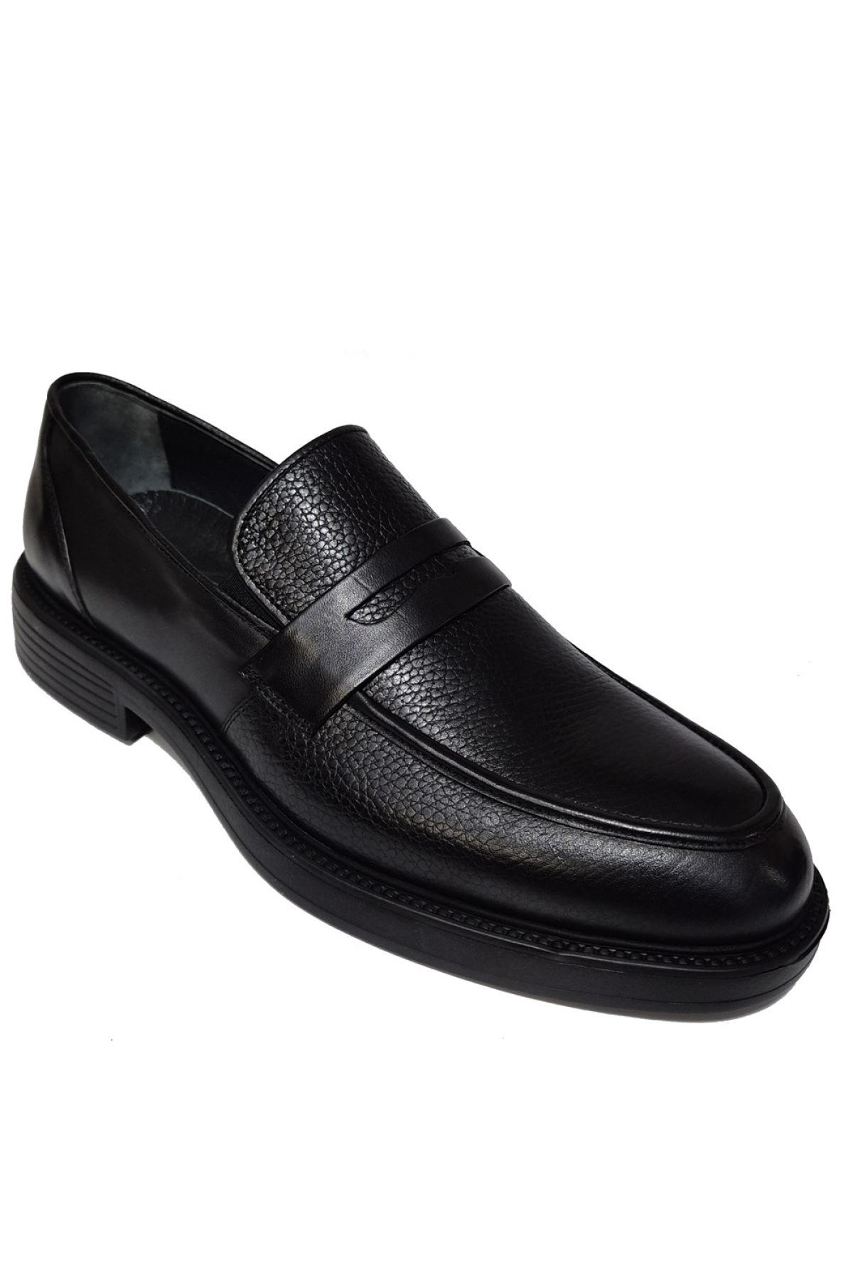 Bağsız Fiyonk Bant Floter Deri Model Kalın EVA Ökçeli Taban Kundura BC-986-OEVA - Görsel 2