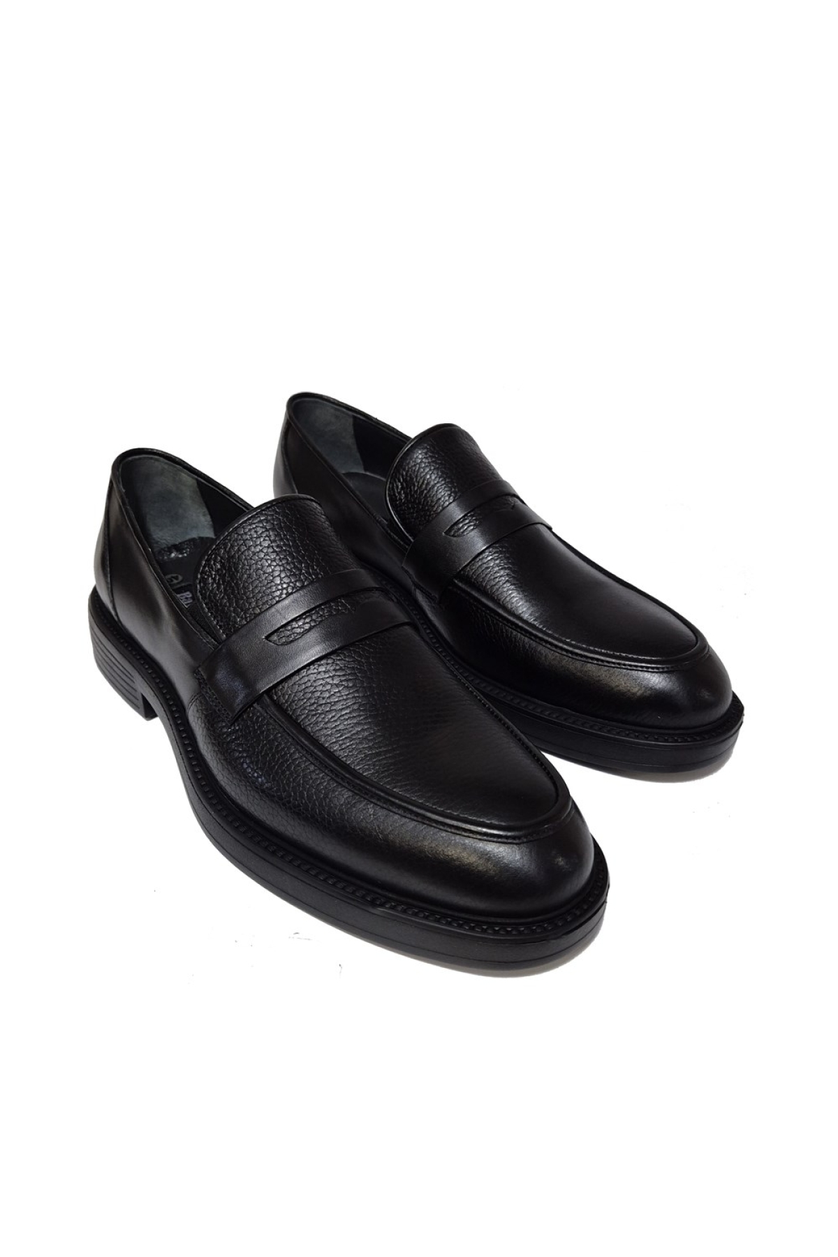 Bağsız Fiyonk Bant Floter Deri Model Kalın EVA Ökçeli Taban Kundura BC-986-OEVA - Görsel 4