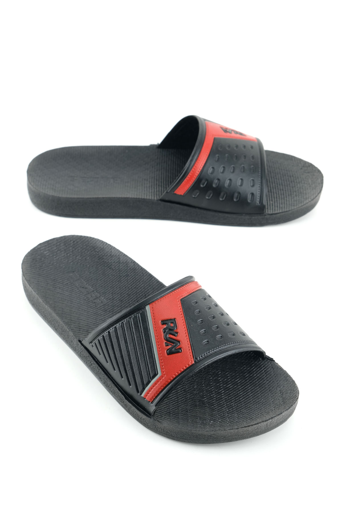 Gezer Gezer Kırmızı Erkek Yazlık PU Taban Suni Deri Islak Zemine Uygun Ev Bahçe Havuz Plaj Terlik Sandalet & Terlik | Flo Kırmızı - 2. görsel