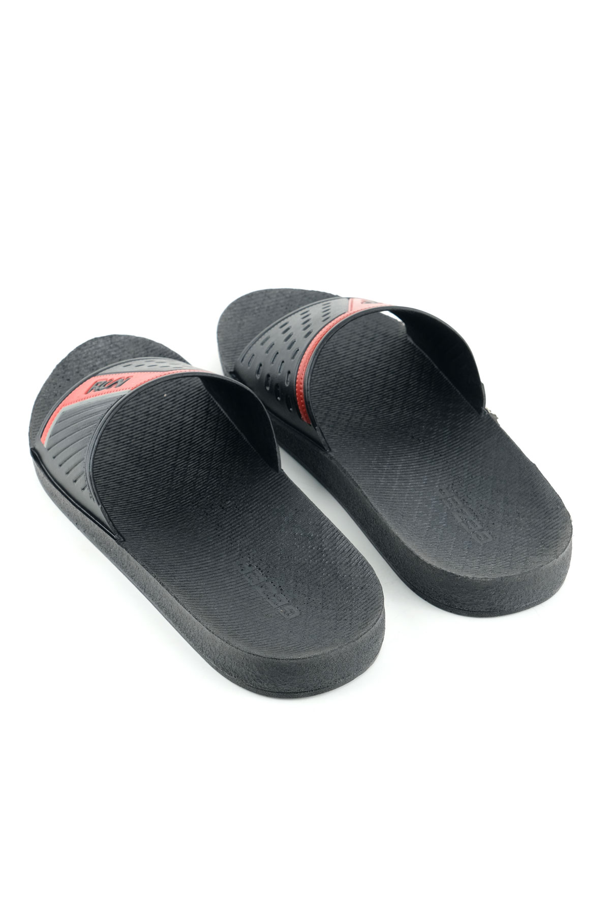 Gezer Gezer Kırmızı Erkek Yazlık PU Taban Suni Deri Islak Zemine Uygun Ev Bahçe Havuz Plaj Terlik Sandalet & Terlik | Flo Kırmızı - 5. görsel