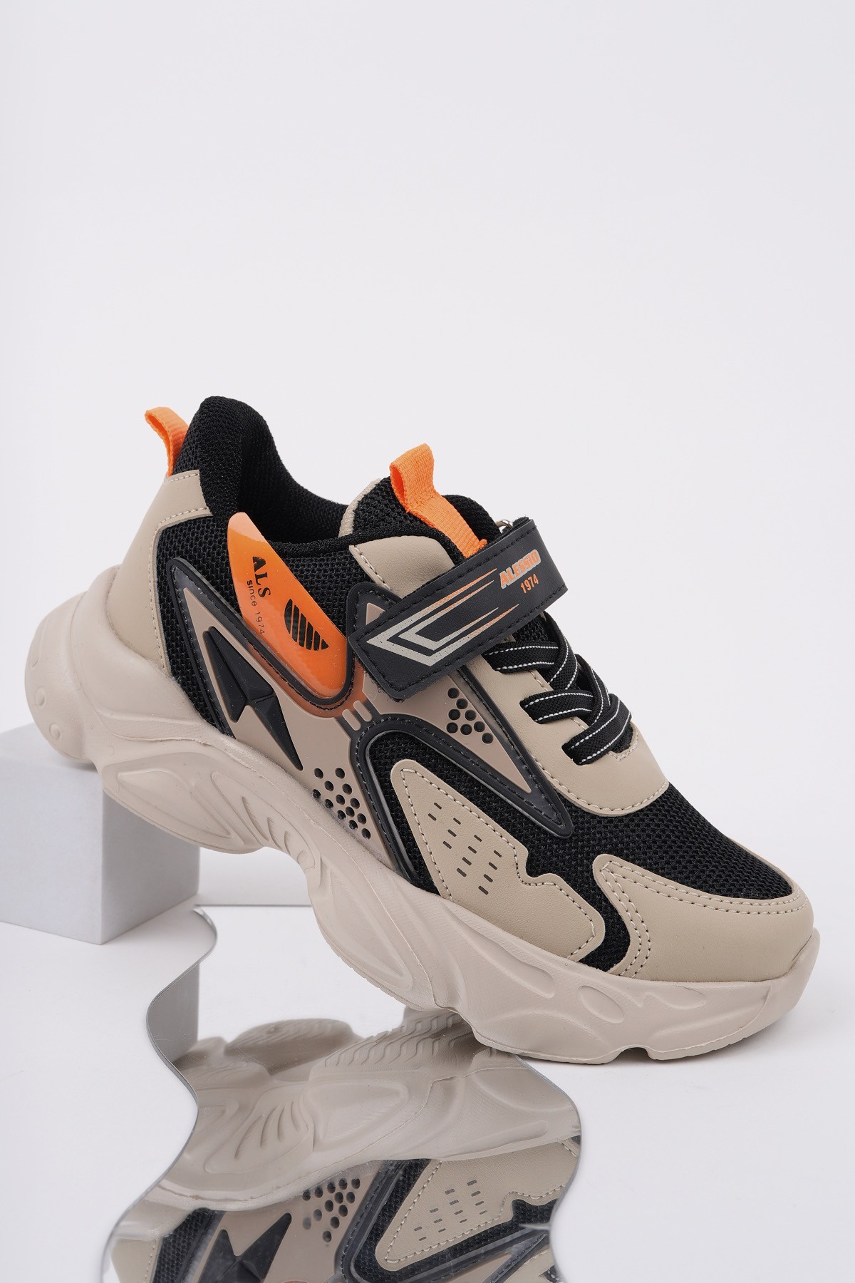 PANTER Kalın Taban Cırtlı ve Bağcıklı Unisex Çocuk Sneaker Spor Ayakkabı - Görsel 3