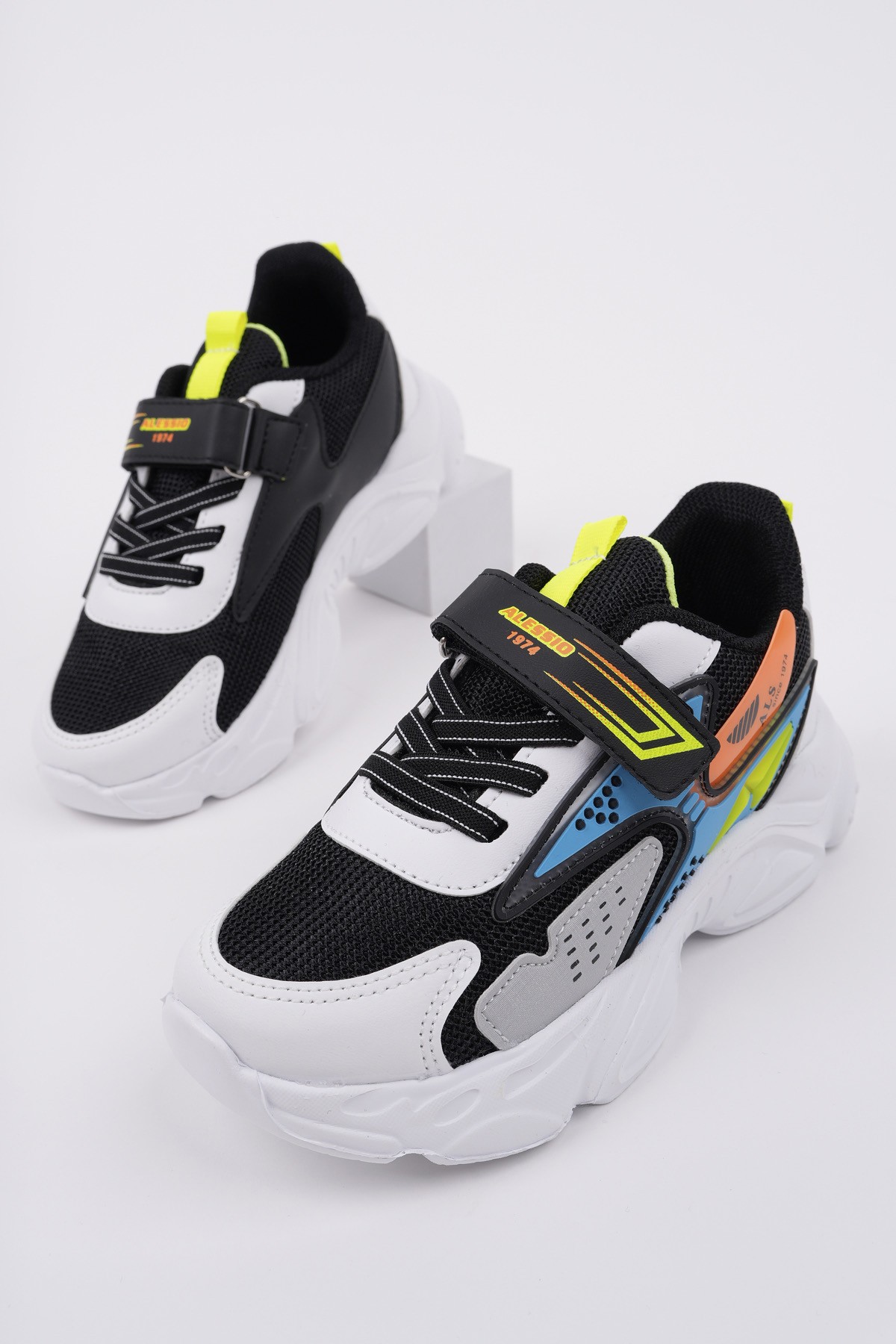 PANTER Kalın Taban Cırtlı ve Bağcıklı Unisex Çocuk Sneaker Spor Ayakkabı - Görsel 5