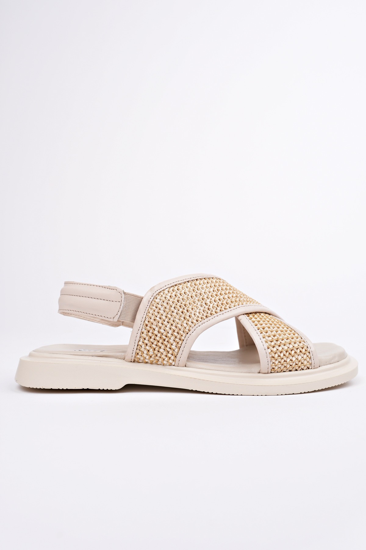 ELİSHA Lastikli Kadın Günlük Hasır Sandalet - Görsel 7