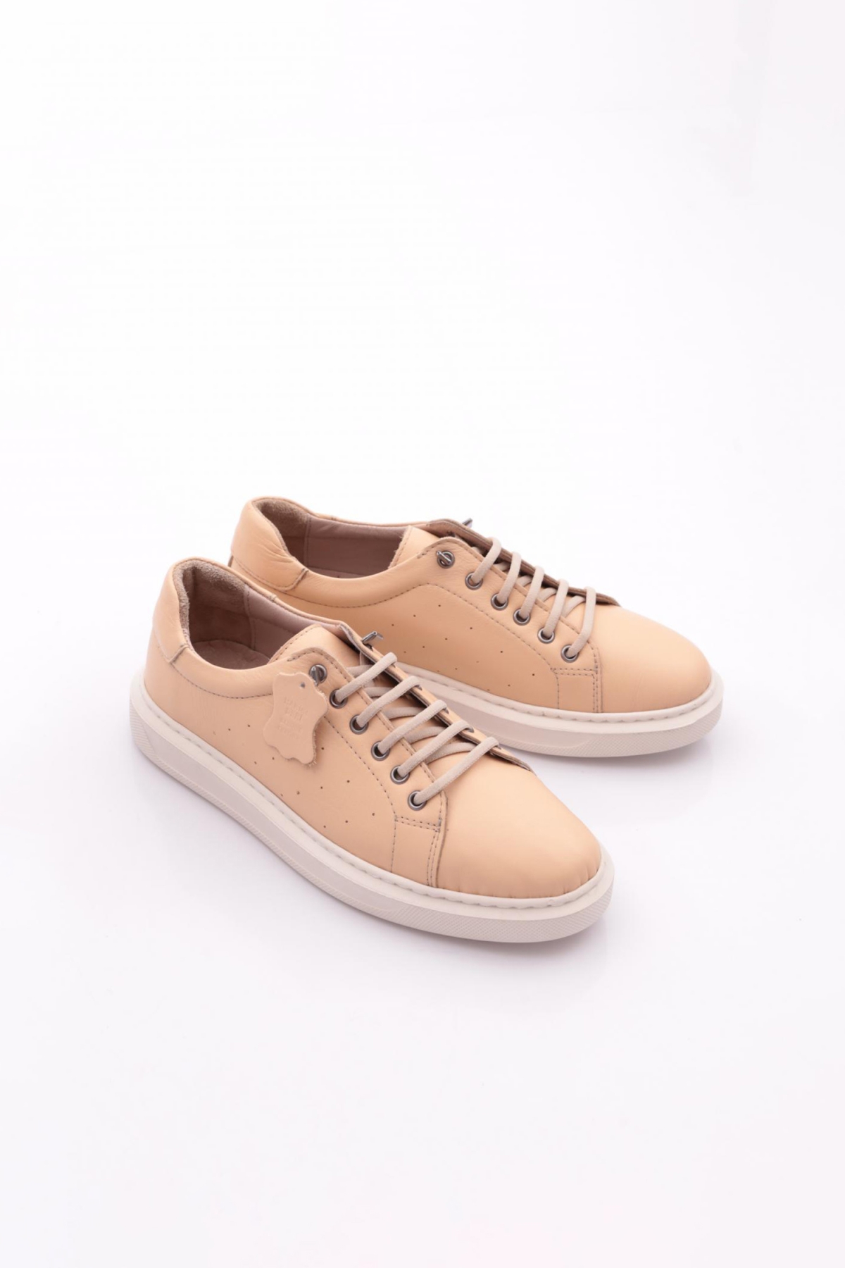 P64 Kadin Bağcikli Düz Taban Sneaker Ayakkabi - Görsel 3