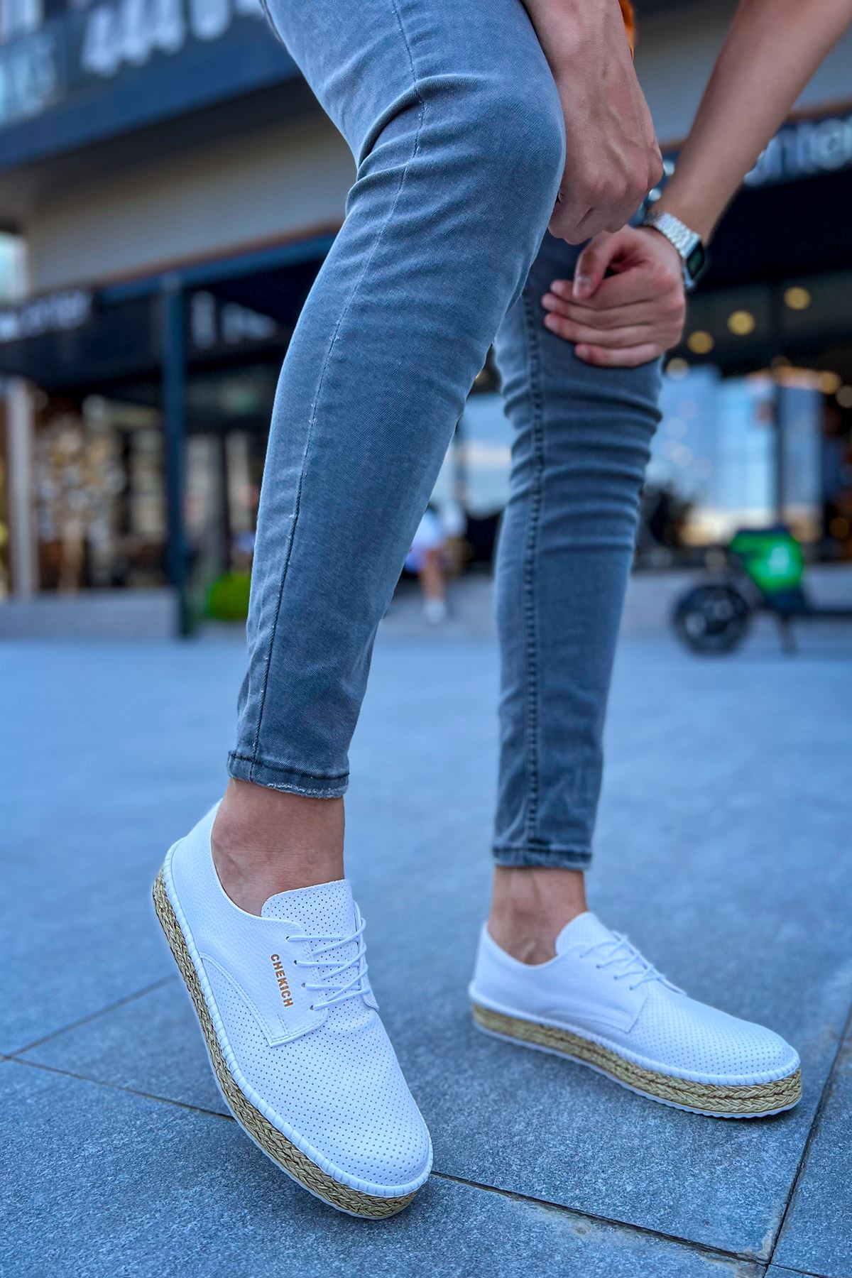 Bağcıklı Erkek Günlük Ayakkabı Beyaz - Görsel 4