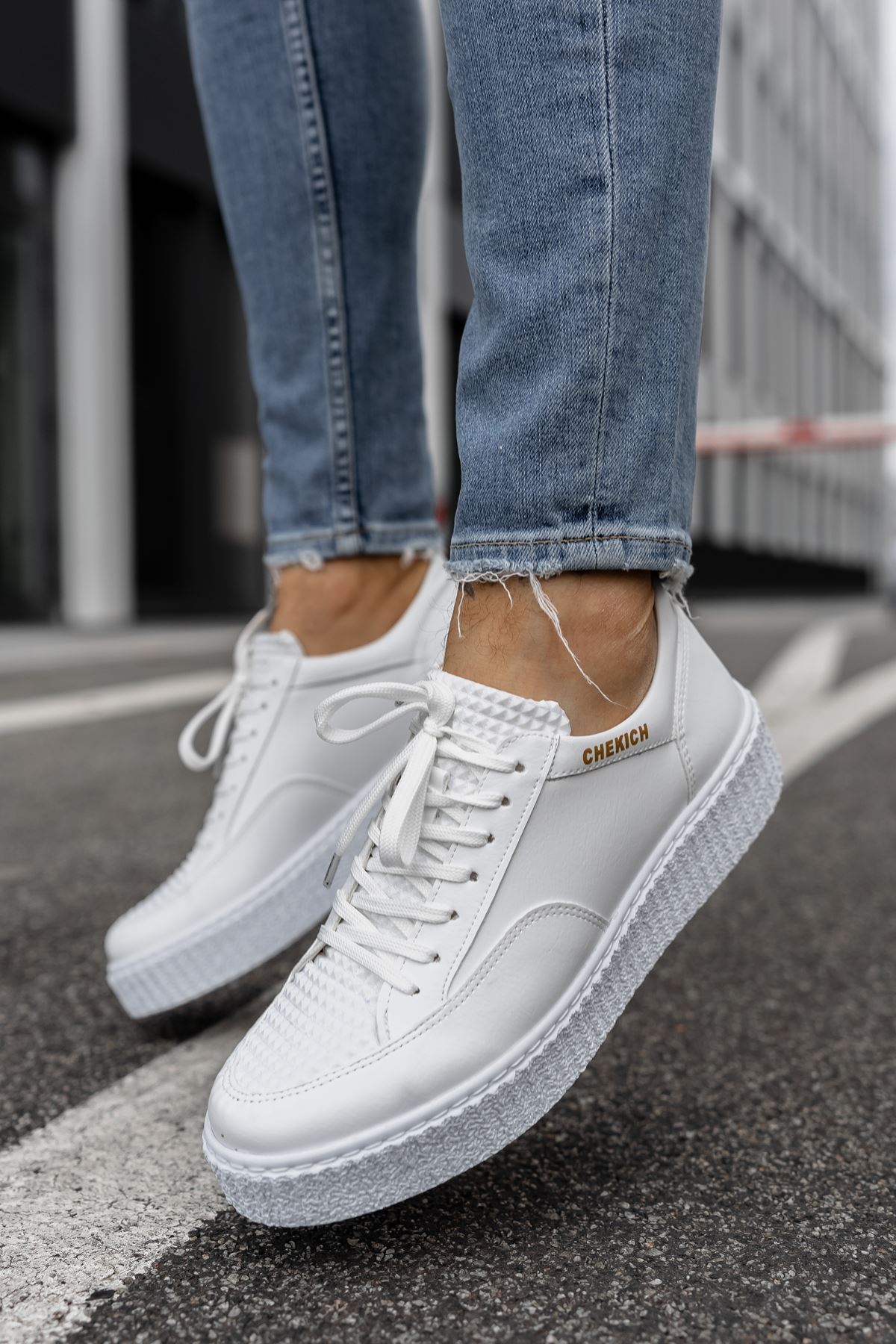 Bağcıklı Erkek Günlük Ayakkabı Beyaz - Görsel 2