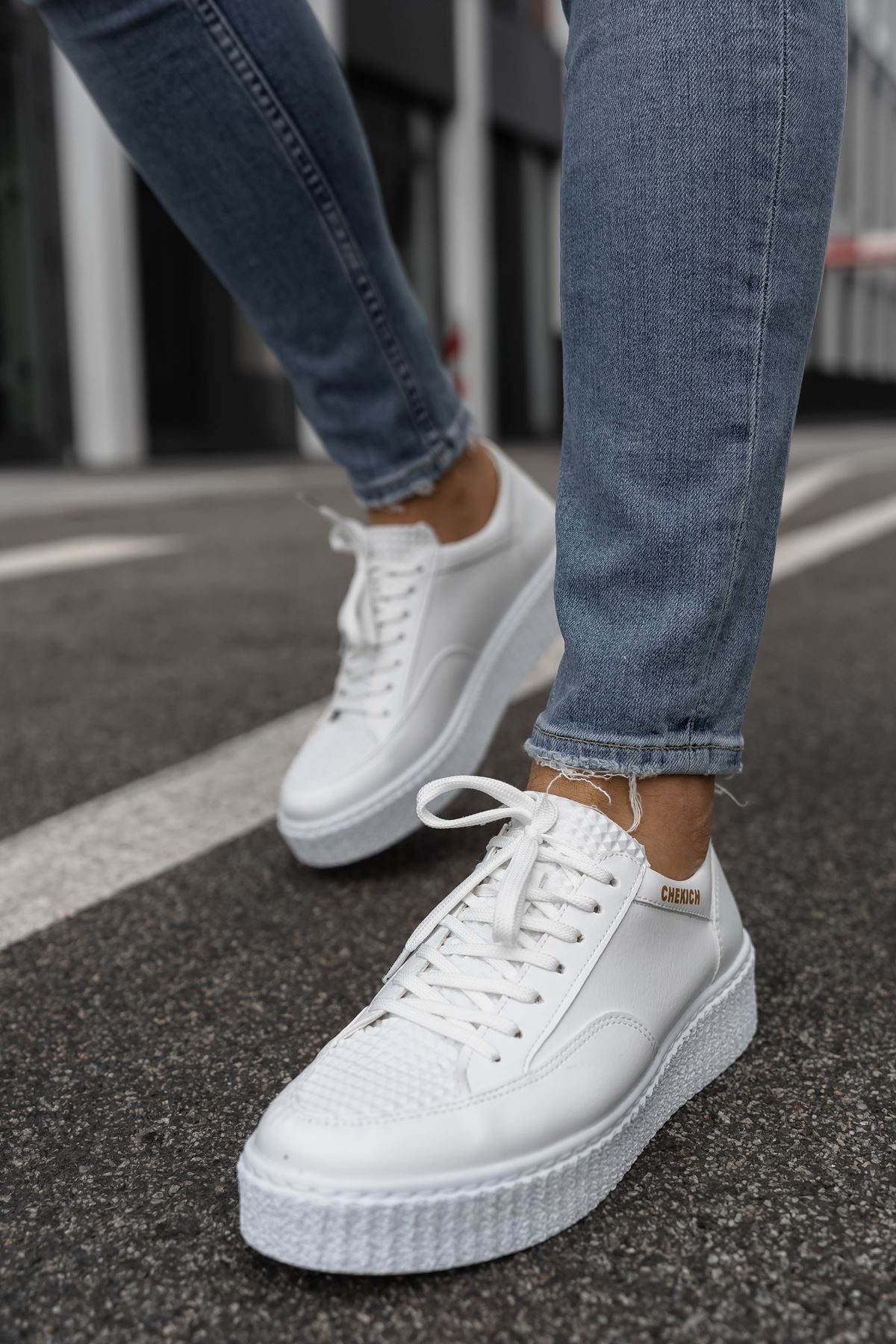 Bağcıklı Erkek Günlük Ayakkabı Beyaz - Görsel 3