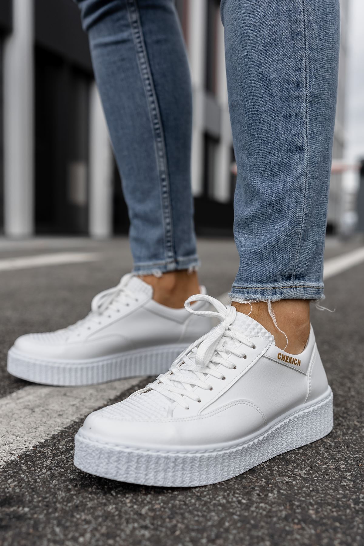 Bağcıklı Erkek Günlük Ayakkabı Beyaz - Görsel 4