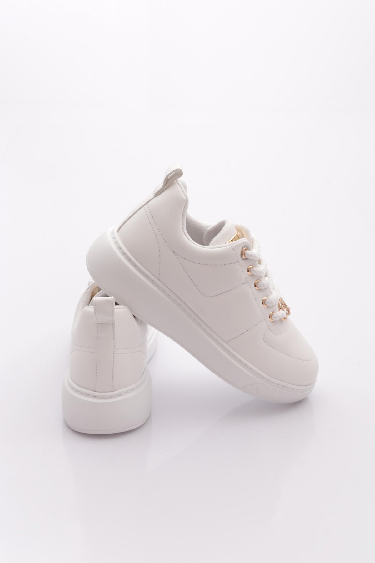 B1009 Kadin Aksesuarli Sneakers Ayakkabi - Görsel 4