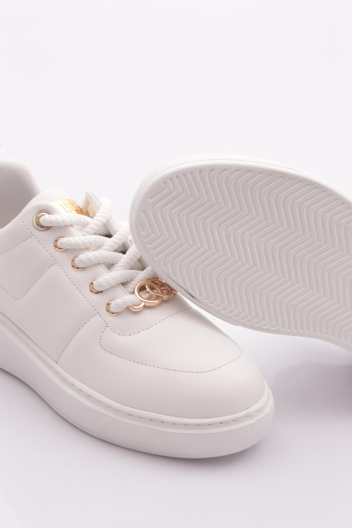 B1009 Kadin Aksesuarli Sneakers Ayakkabi - Görsel 5