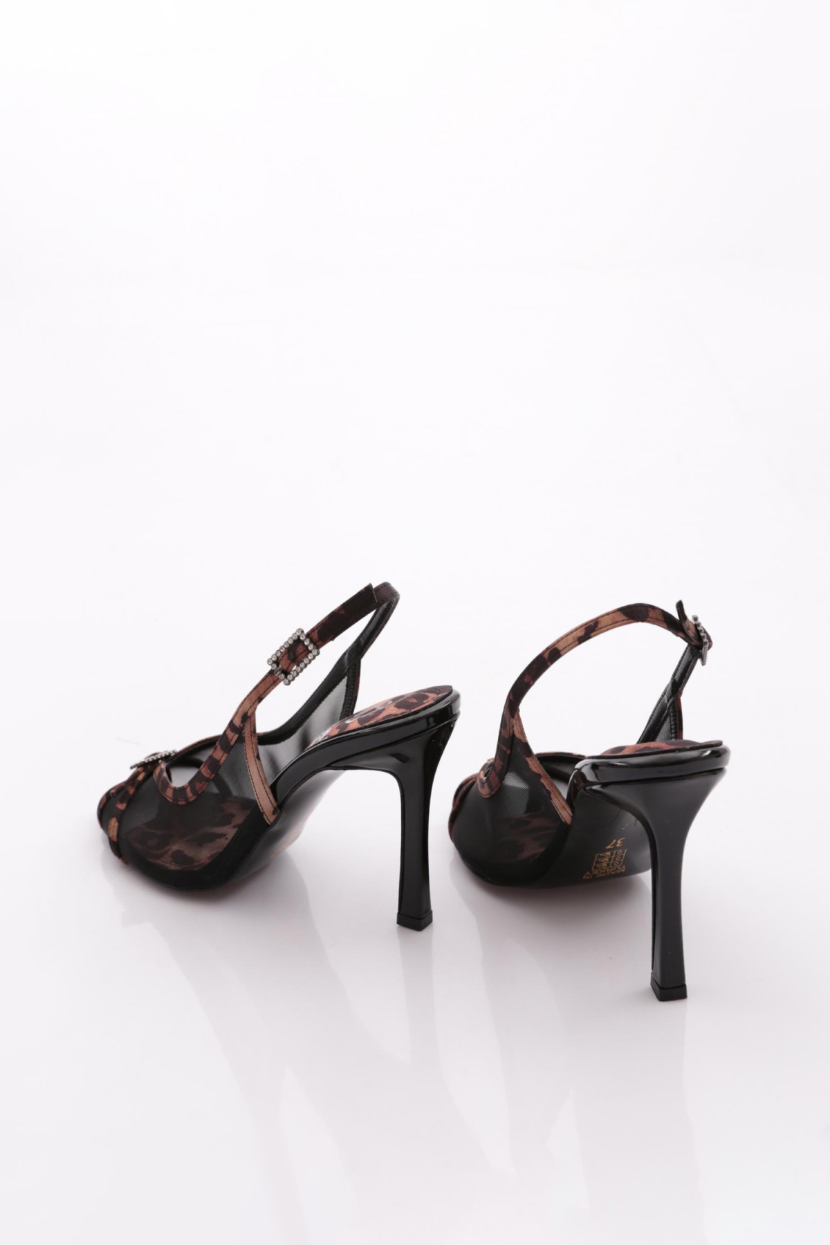 5750 Kadin Taşli Tokali Topuklu Ayakkabi - Görsel 4