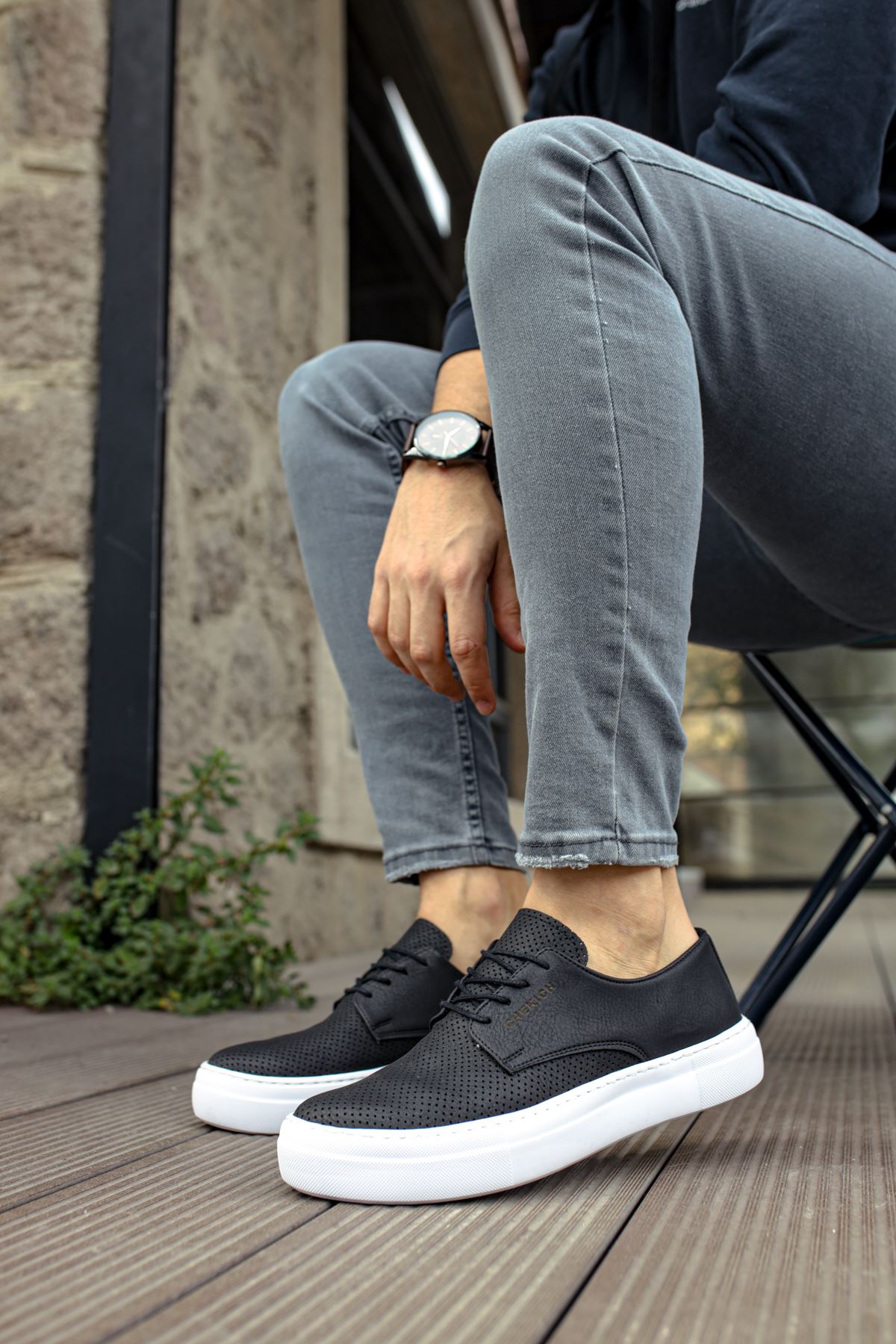 Bağcıklı Erkek Günlük Ayakkabı Siyah - Görsel 4