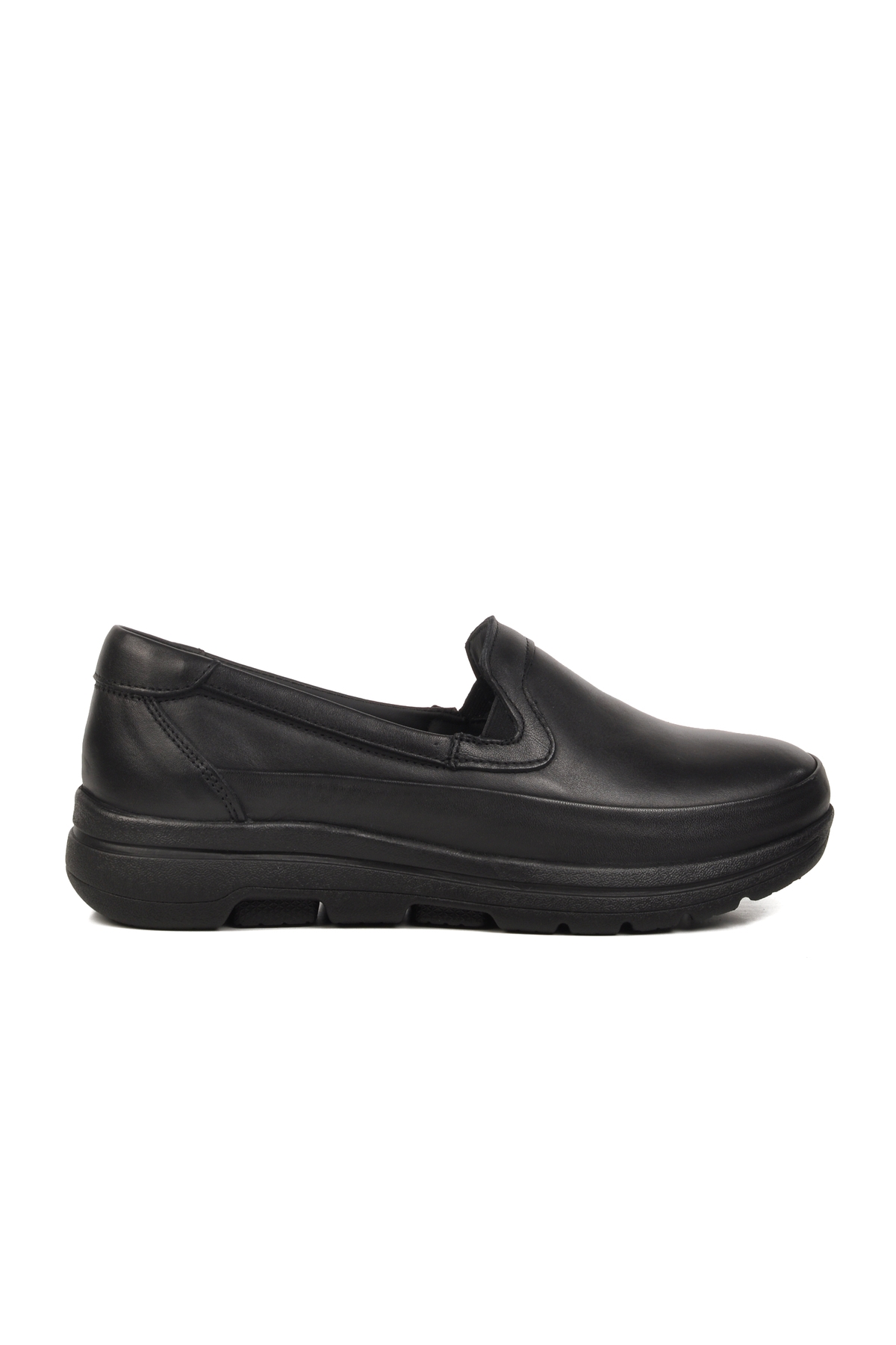 Siyah Hakiki Deri Anatomik Kadın Casual Ayakkabı 1049 Z - Görsel 2