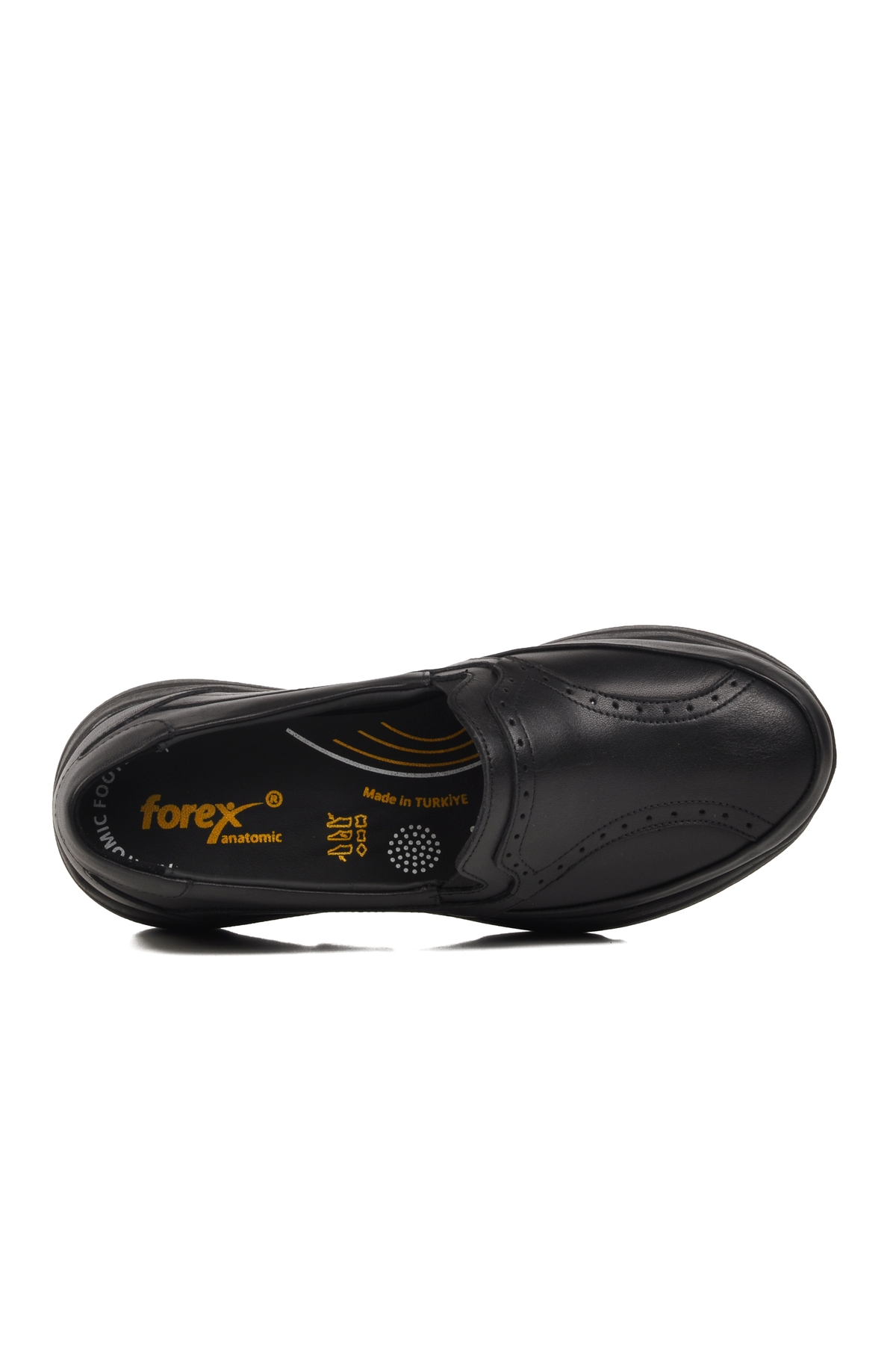 Siyah Hakiki Deri Anatomik Kadın Casual Ayakkabı 1002 Z - Görsel 5
