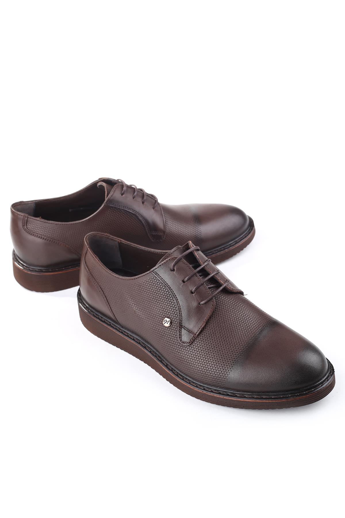 1005 Hakiki Deri Bağcıklı Hafif Taban Klasik Erkek Ayakkabı - Görsel 5