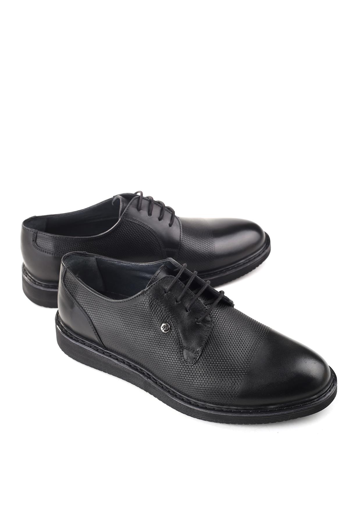 1005 Hakiki Deri Bağcıklı Hafif Taban Klasik Erkek Ayakkabı - Görsel 5