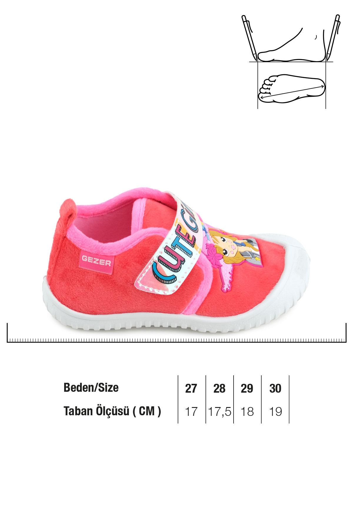 03377 Kız Çocuk Günlük Cırtlı Panduf Kreş Ayakkabı - Görsel 3