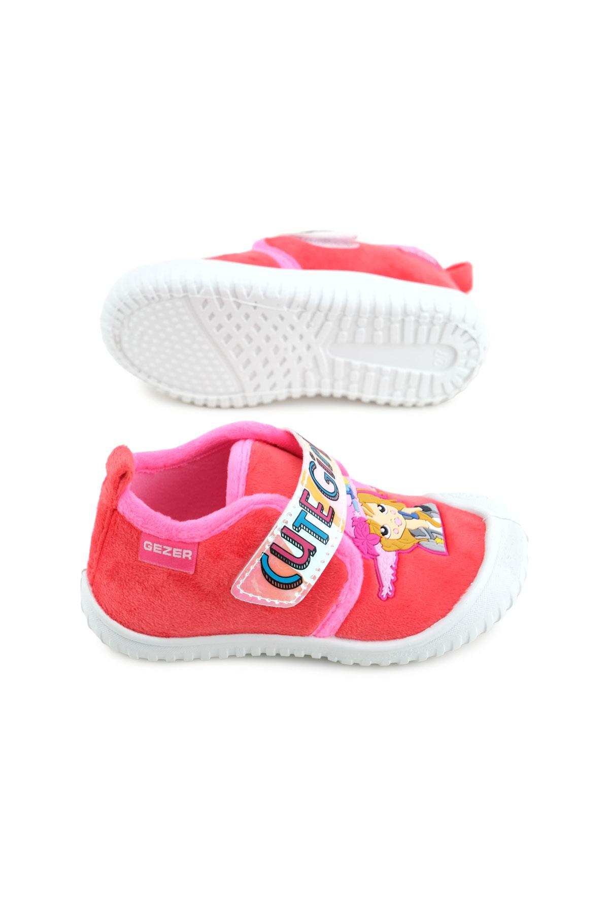 03377 Kız Çocuk Günlük Cırtlı Panduf Kreş Ayakkabı - Görsel 5