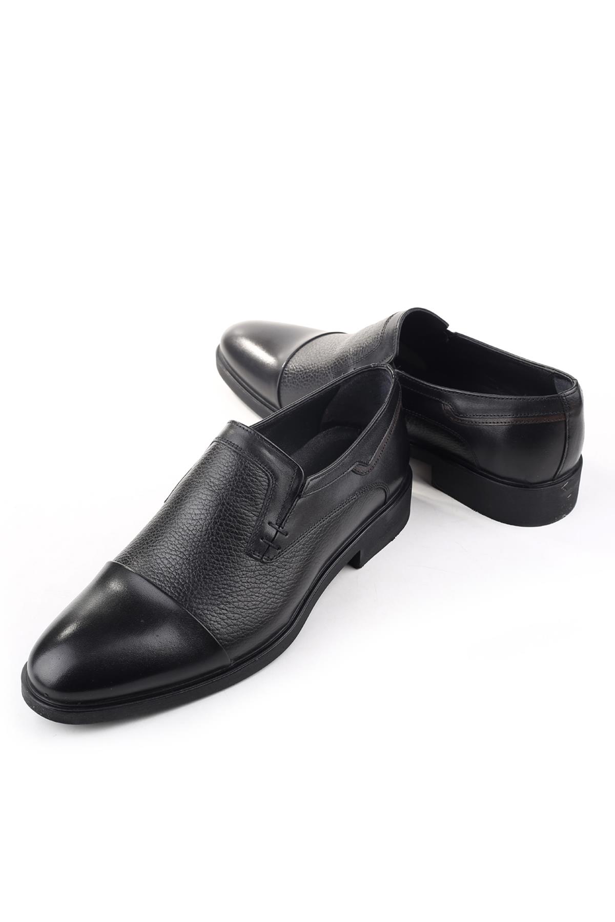 098 Hakiki Deri Bağcıksız Klasik Erkek Ayakkabı - Görsel 5
